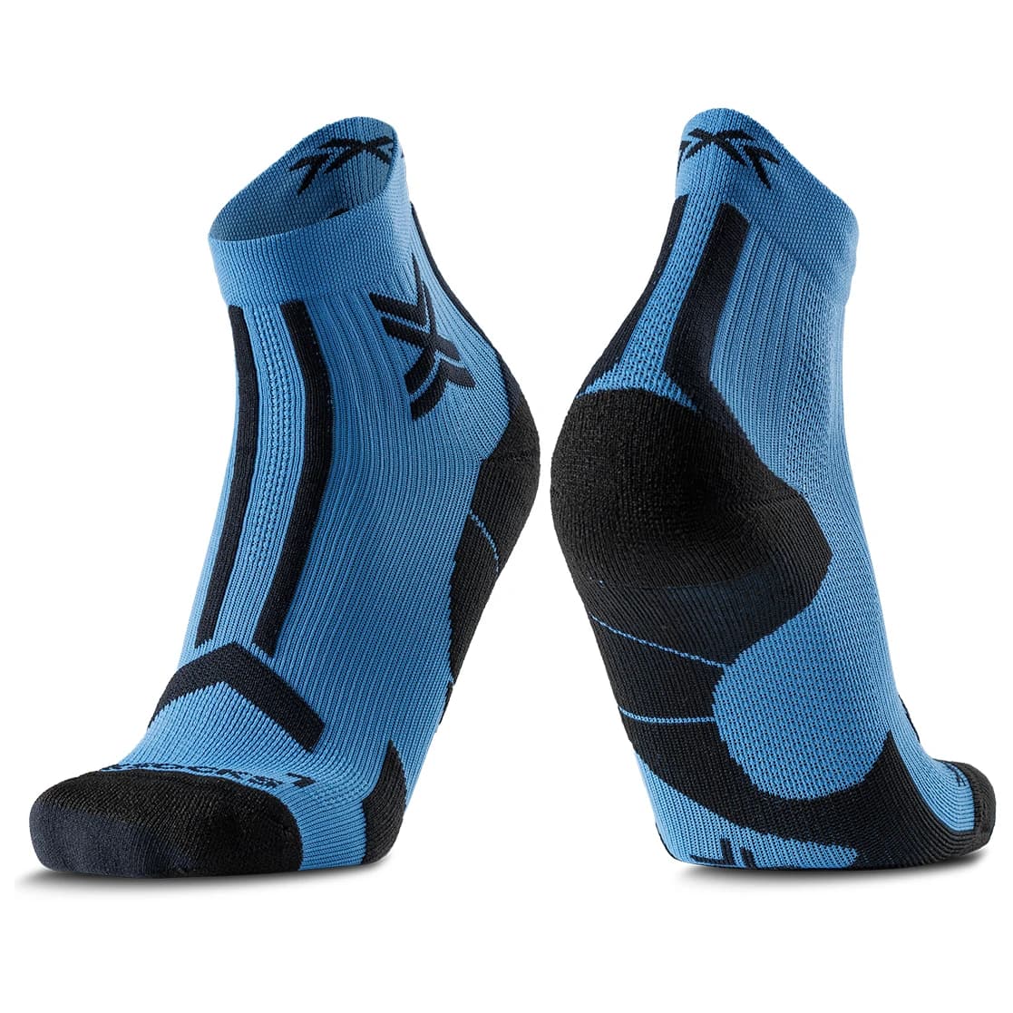 Чорапи за бягане X-Socks Trail Run Discover Ankle Running socks - Mineral Blue / X Black