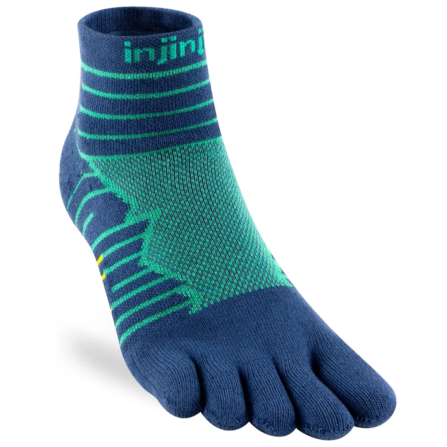 Чорапи за бягане Injinji Ultra Run Mini-Crew Running socks - Poseidon