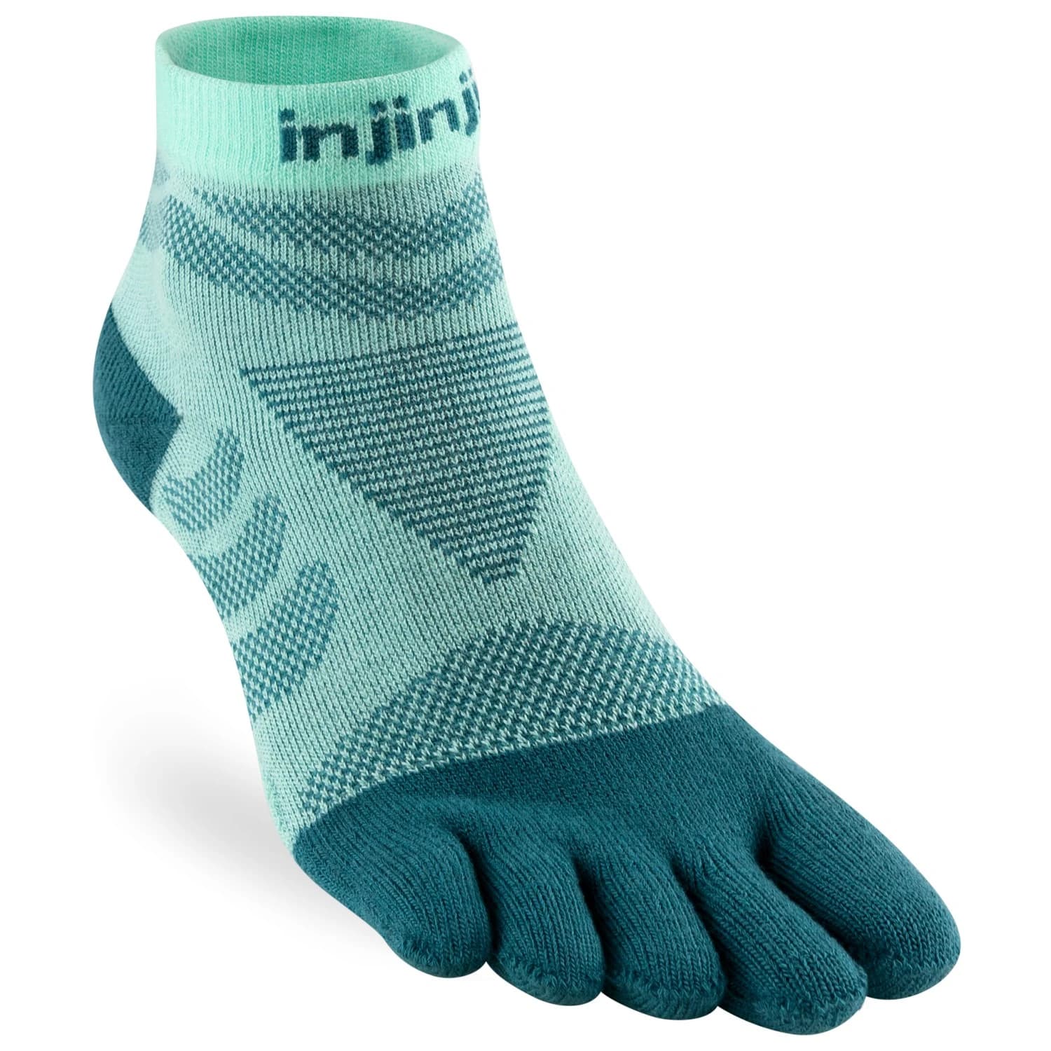 Дамски чорапи за бягане Injinji Women's Ultra Run Mini-Crew Running socks - Glacier