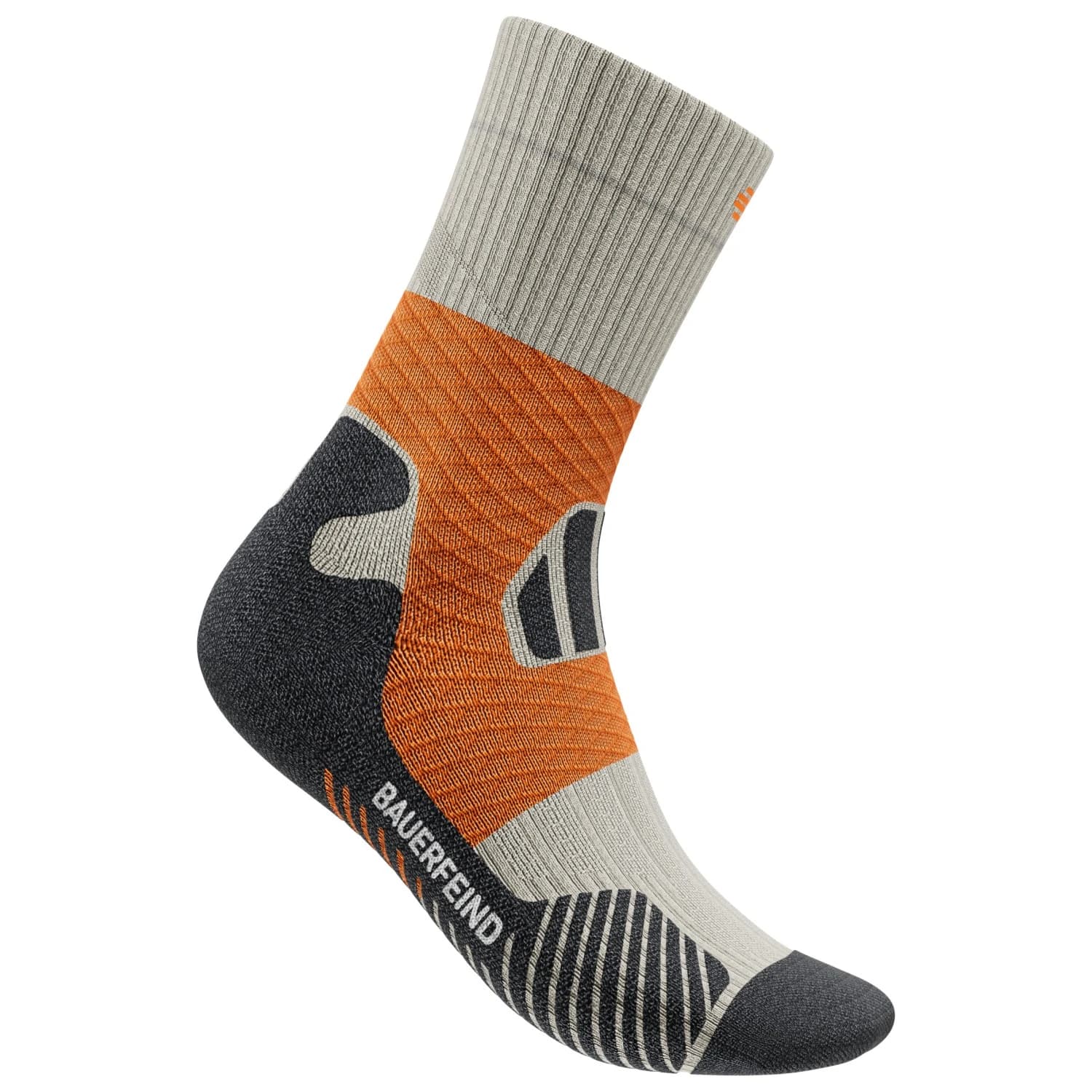 Мъжки чорапи за бягане Bauerfeind Sports Trail Run Mid Cut Socks Running socks - Gravel Chalk