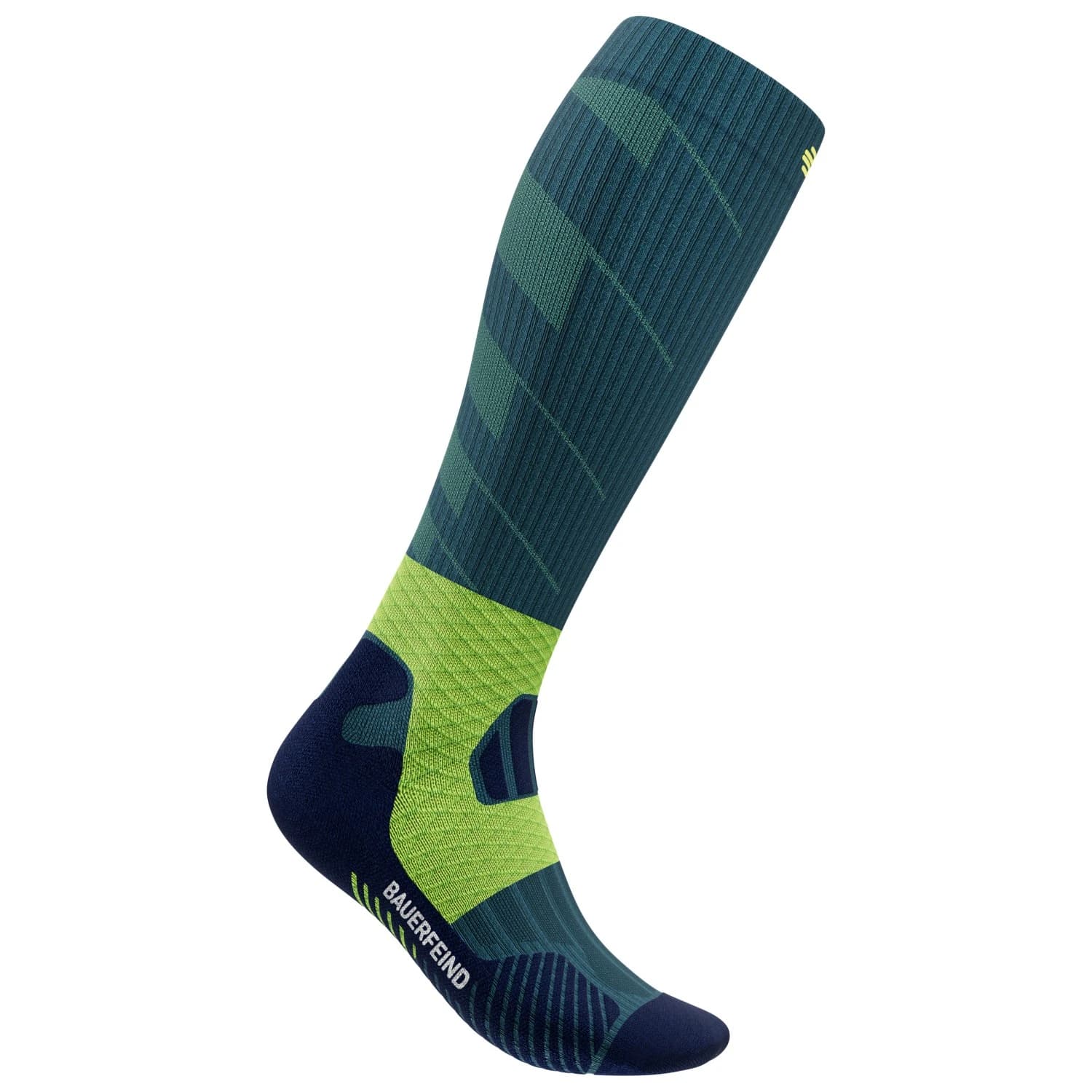 Дамски чорапи за бягане Bauerfeind Sports Women's Trail Run Compression Socks Running socks - Midnight Teal