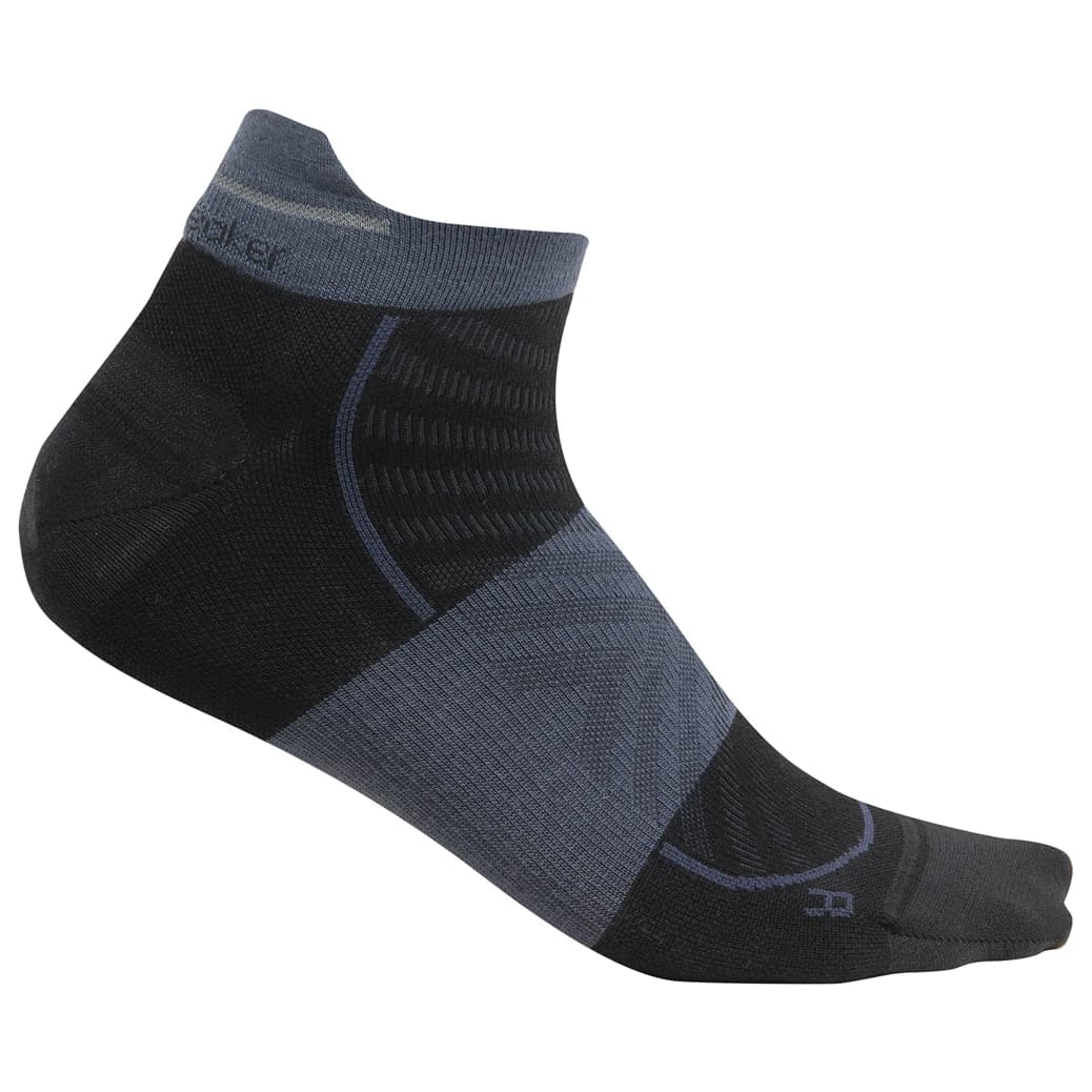 Мъжки чорапи за бягане Icebreaker Merino Run+ Ultralight Micro Running socks - Black / Graphite