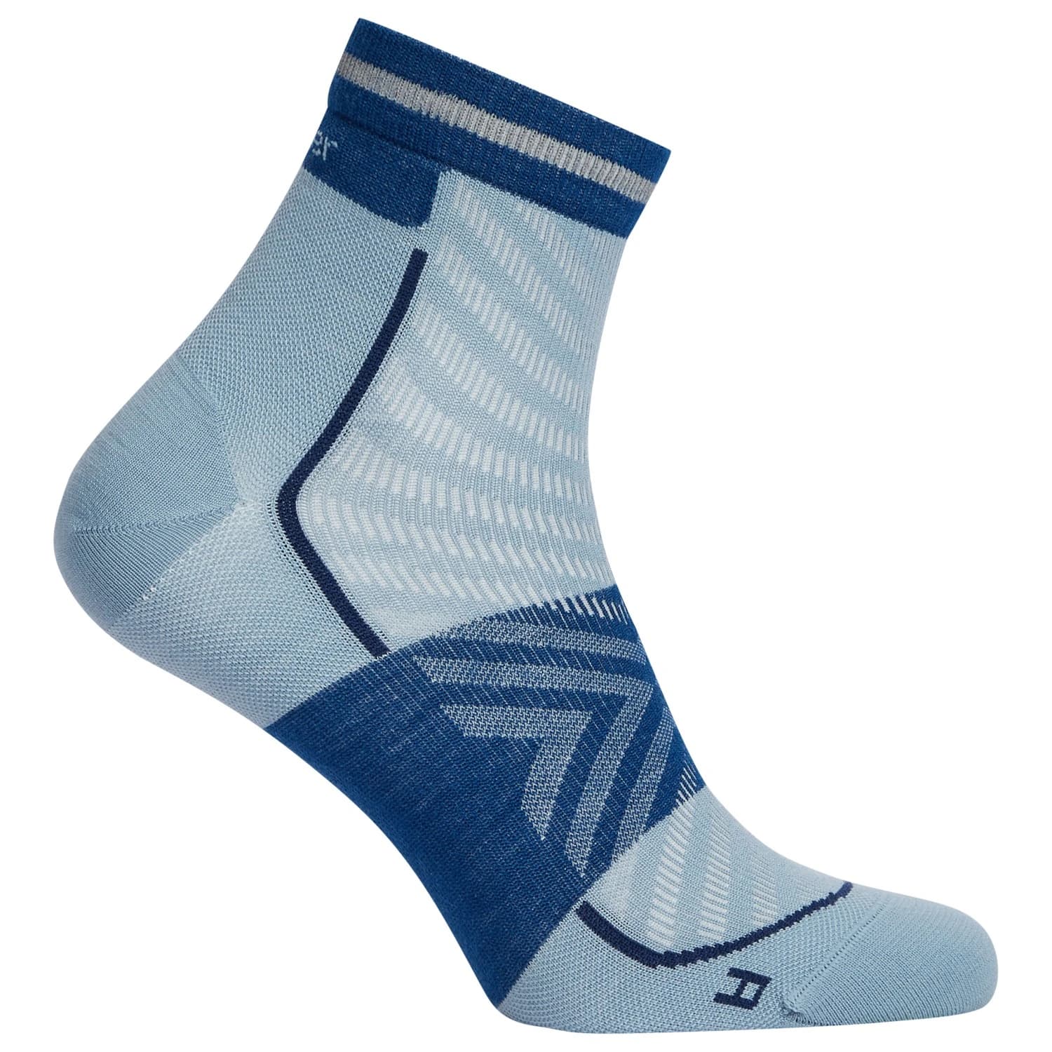Мъжки чорапи за бягане Icebreaker Merino Run+ Ultralight Mini Running socks - Flint Blue / Atlantis