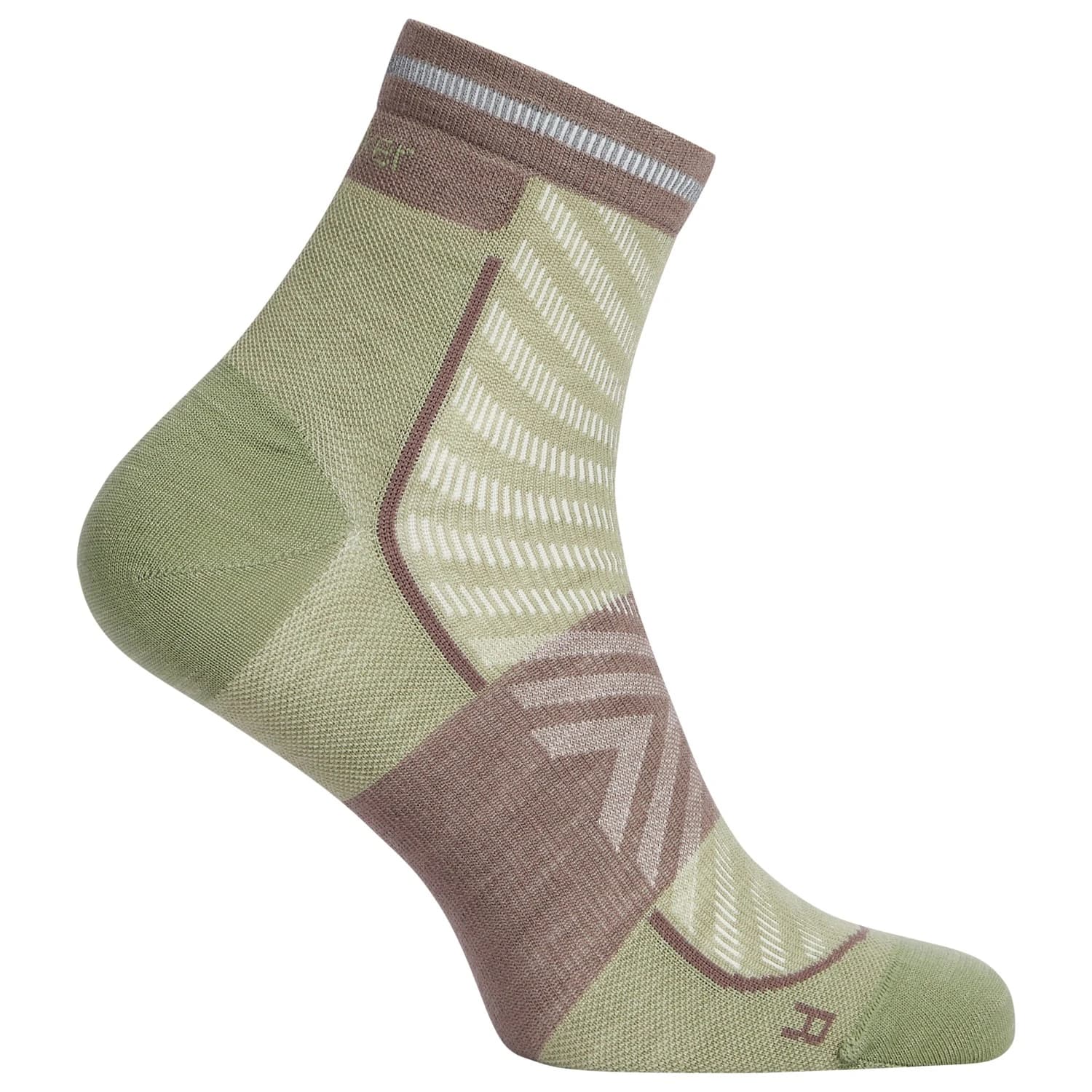 Мъжки чорапи за бягане Icebreaker Merino Run+ Ultralight Mini Running socks - Lichen / Porcini