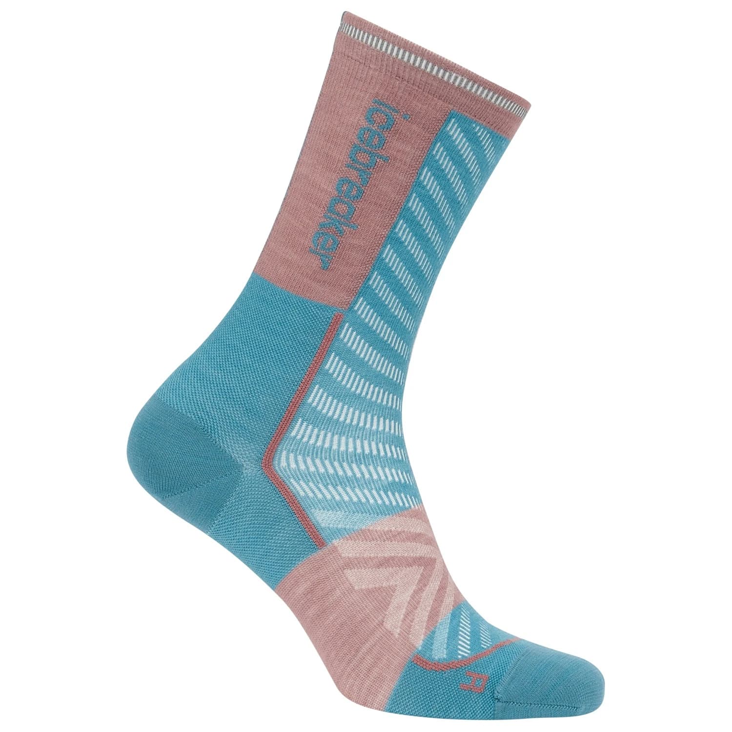 Дамски чорапи за бягане Icebreaker Women's Merino Run+ Ultralight Crew Running socks - Topaz / Summit