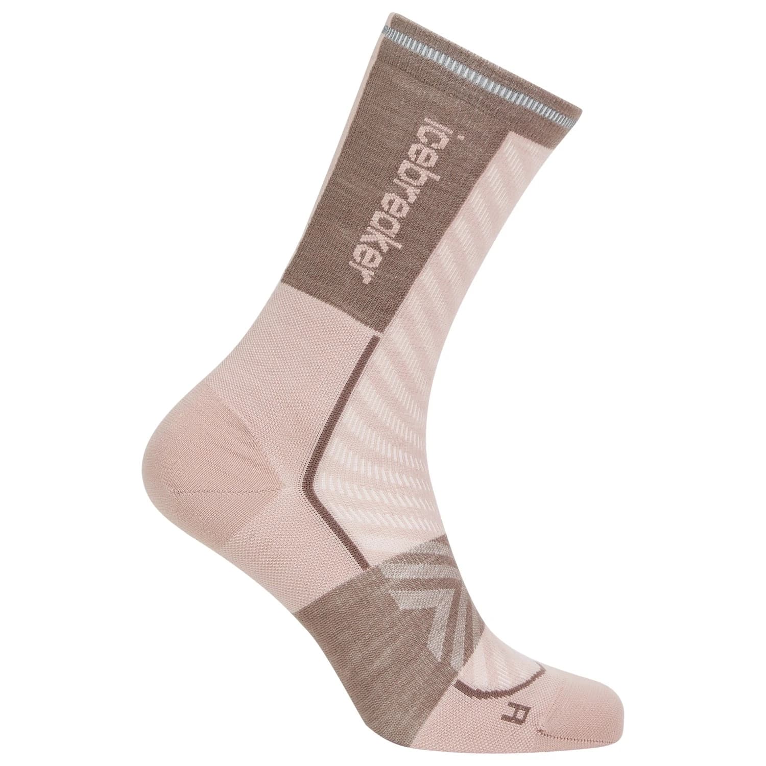 Дамски чорапи за бягане Icebreaker Women's Merino Run+ Ultralight Crew Running socks - Pink Quartz / Porcini