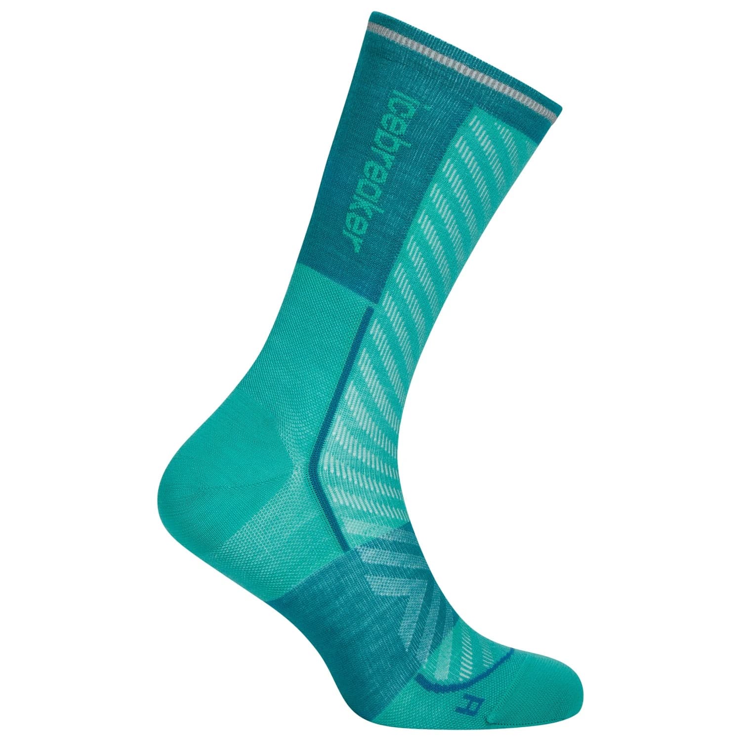 Дамски чорапи за бягане Icebreaker Women's Merino Run+ Ultralight Crew Running socks - Fresh / Tidal Teal