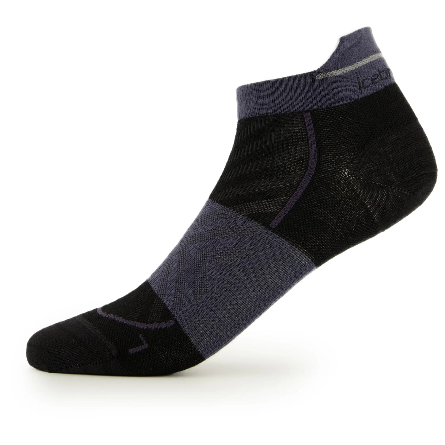 Дамски чорапи за бягане Icebreaker Women's Merino Run+ Ultralight Micro Running socks - Black / Graphite