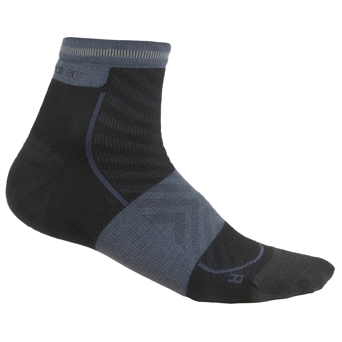 Дамски чорапи за бягане Icebreaker Women's Merino Run+ Ultralight Mini Running socks - Black / Graphite