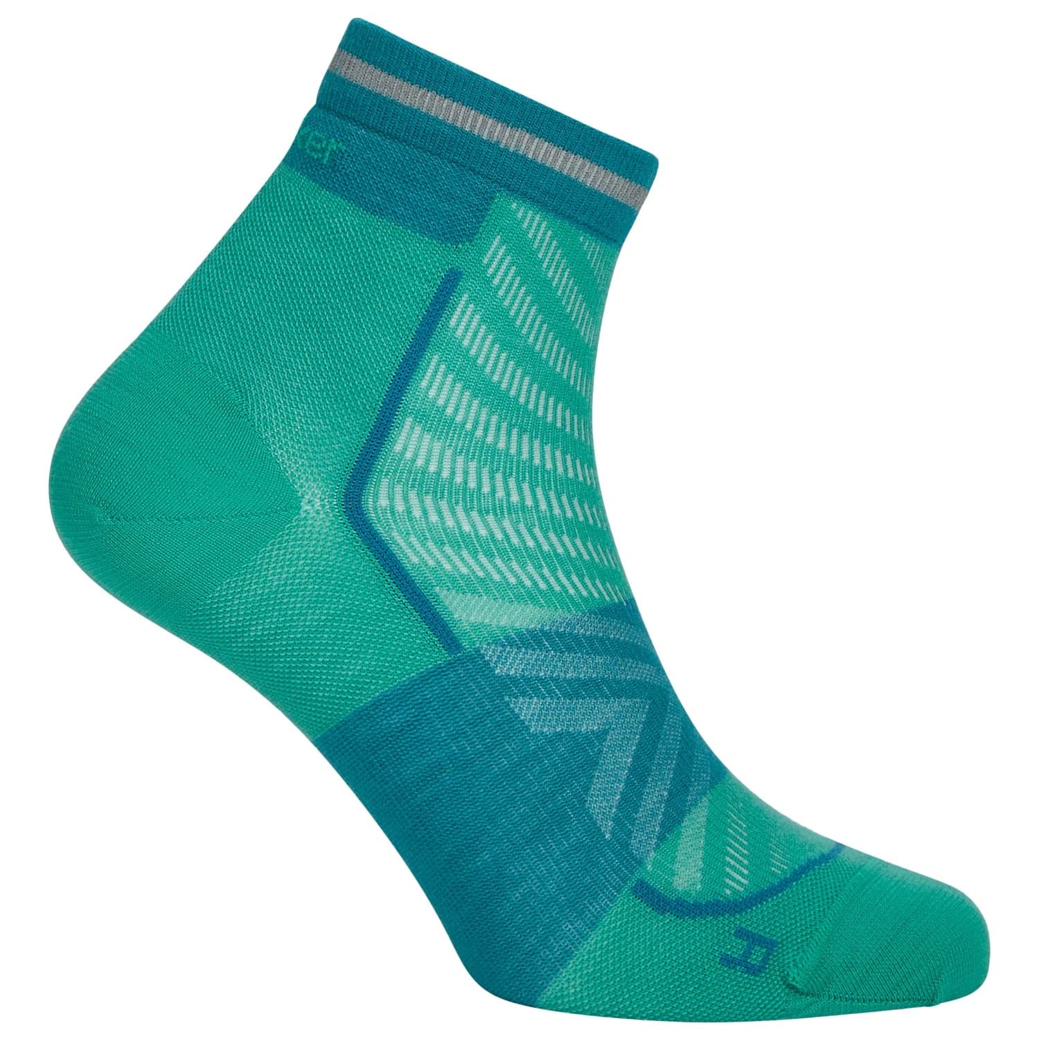 Дамски чорапи за бягане Icebreaker Women's Merino Run+ Ultralight Mini Running socks - Fresh / Tidal Teal