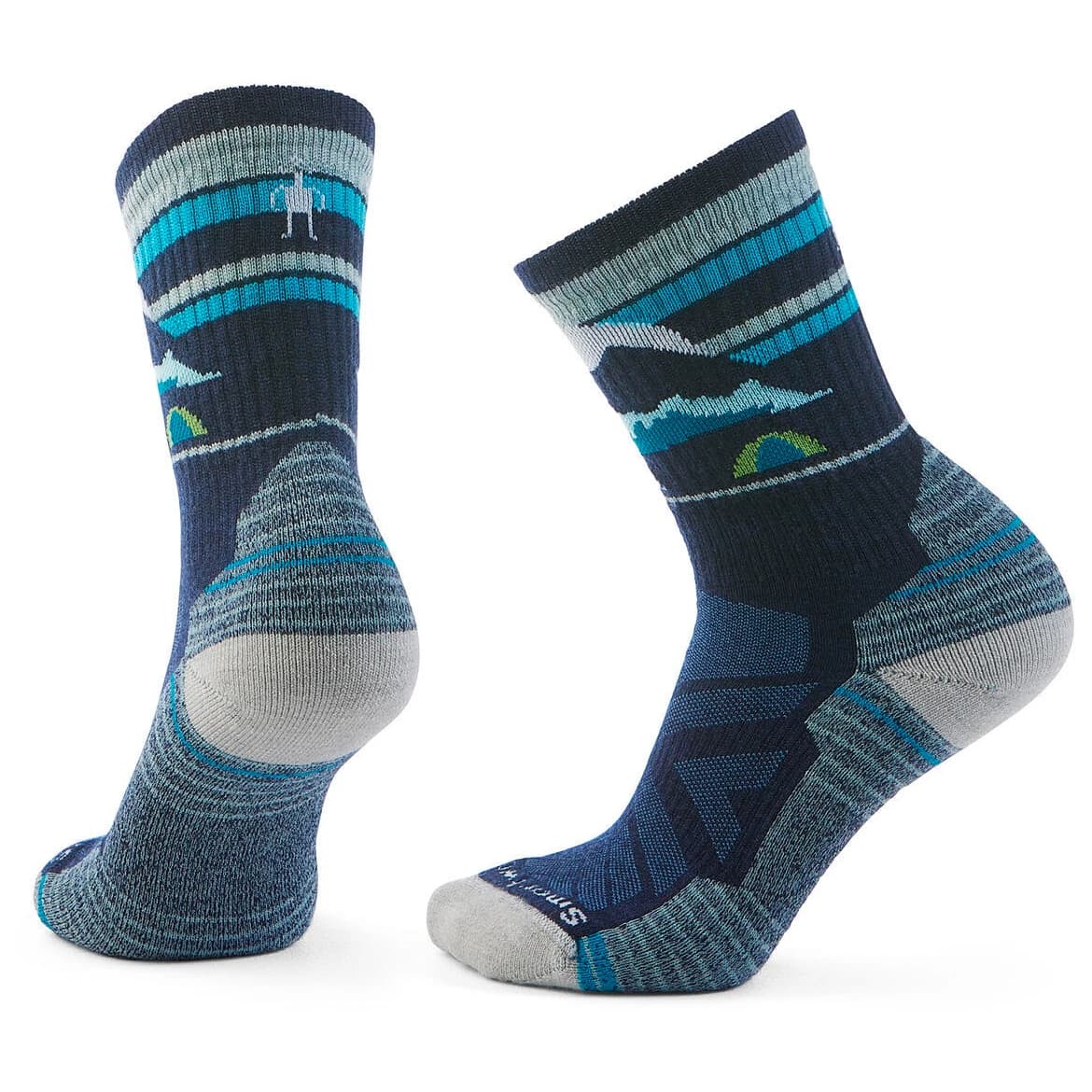 Дамски туристически чорапи Smartwool Women's Hike Light Cushion New Pattern Crew Socks Walking socks - Deep Navy