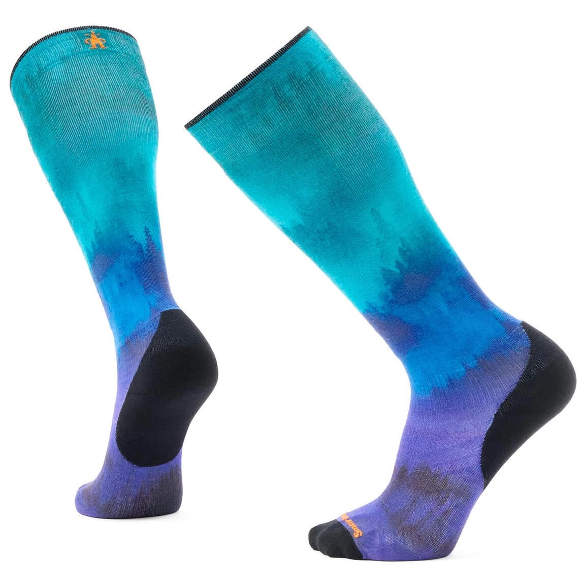 Ски чорапи Smartwool Ski Targeted Cushion Compression Print OTC Socks Ski socks - Black