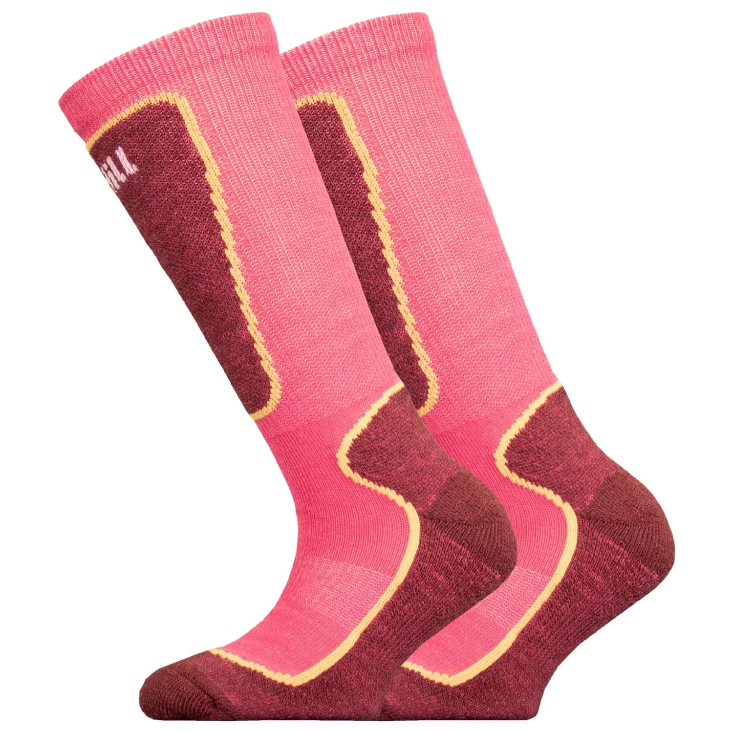 Детски ски чорапи UphillSport Kid's Valta Alpine Shin Cushioned M5 Merino Ski socks - Pink
