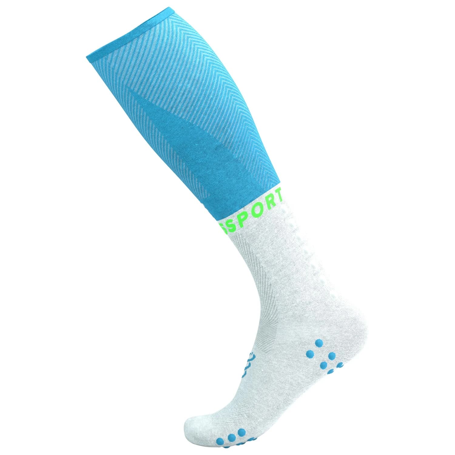 Компресионни чорапи Compressport Full Socks Oxygen Compression socks - Norse Blue / Neon Green