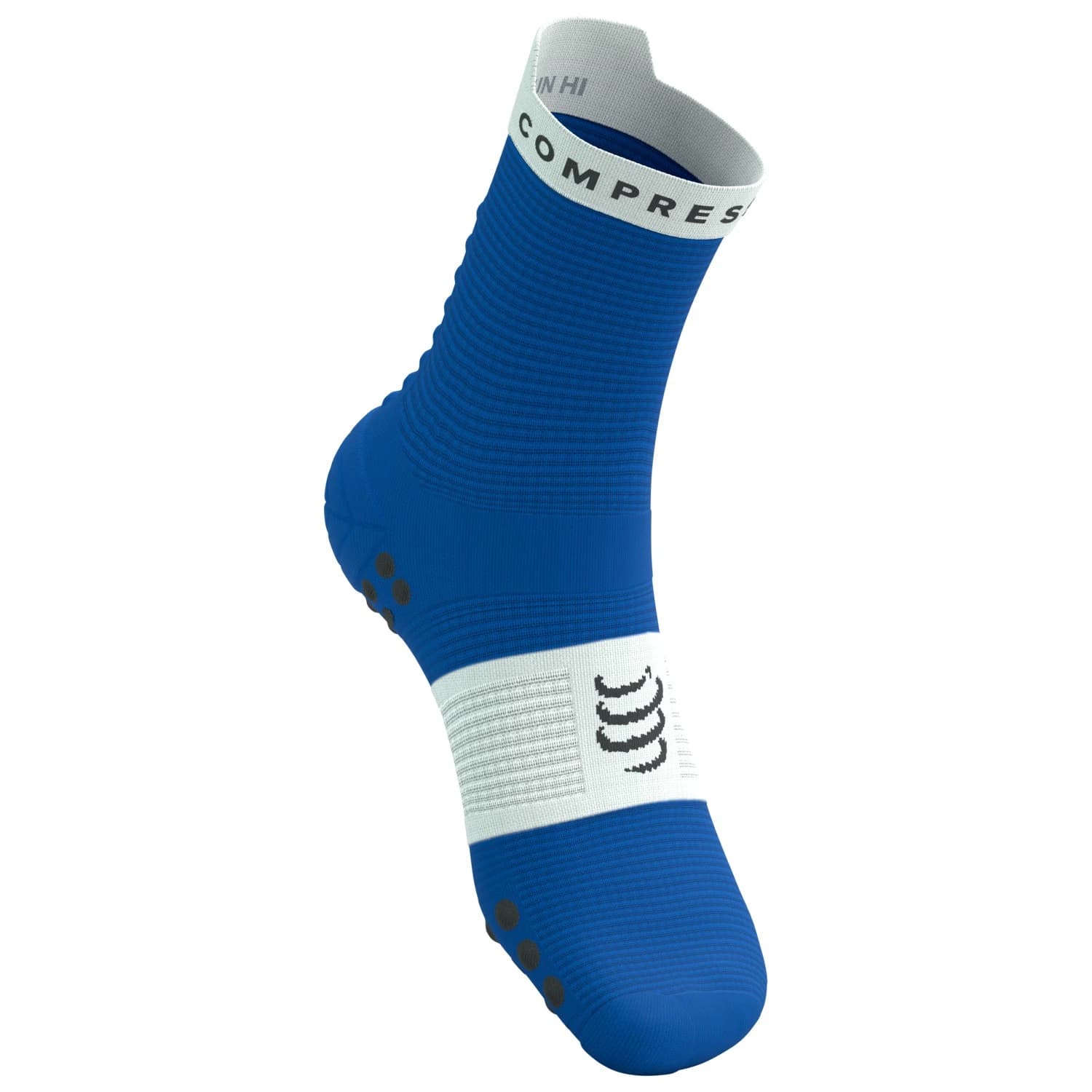 Чорапи за бягане Compressport Pro Racing Socks V4.0 Run High Running socks - Princess Blue / White