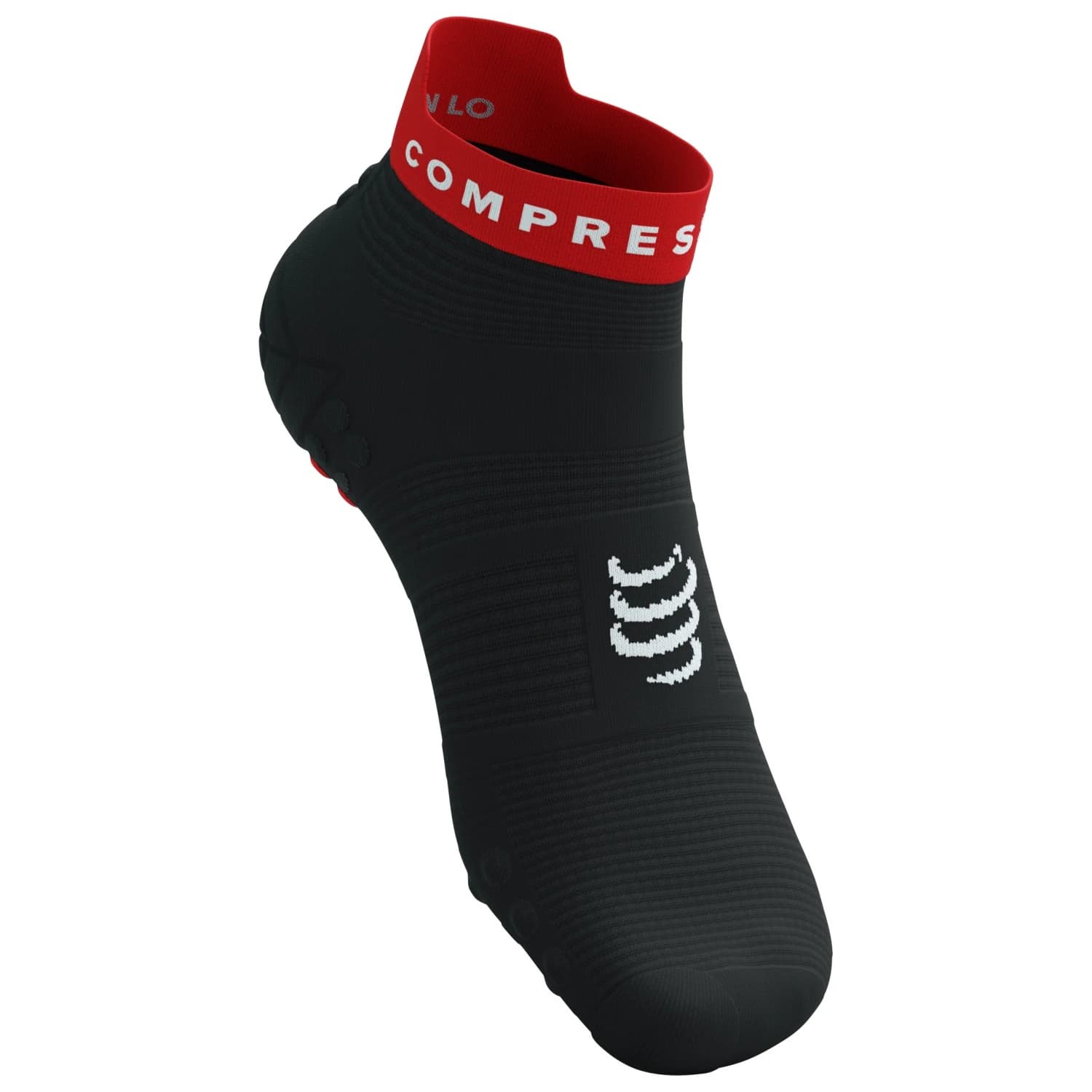 Чорапи за бягане Compressport Pro Racing Socks V4.0 Run Low Running socks - Black / White / Core Red