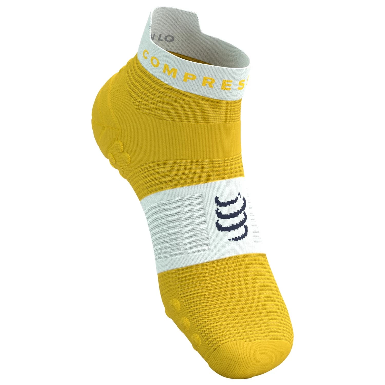 Чорапи за бягане Compressport Pro Racing Socks V4.0 Run Low Running socks - Lemon / White