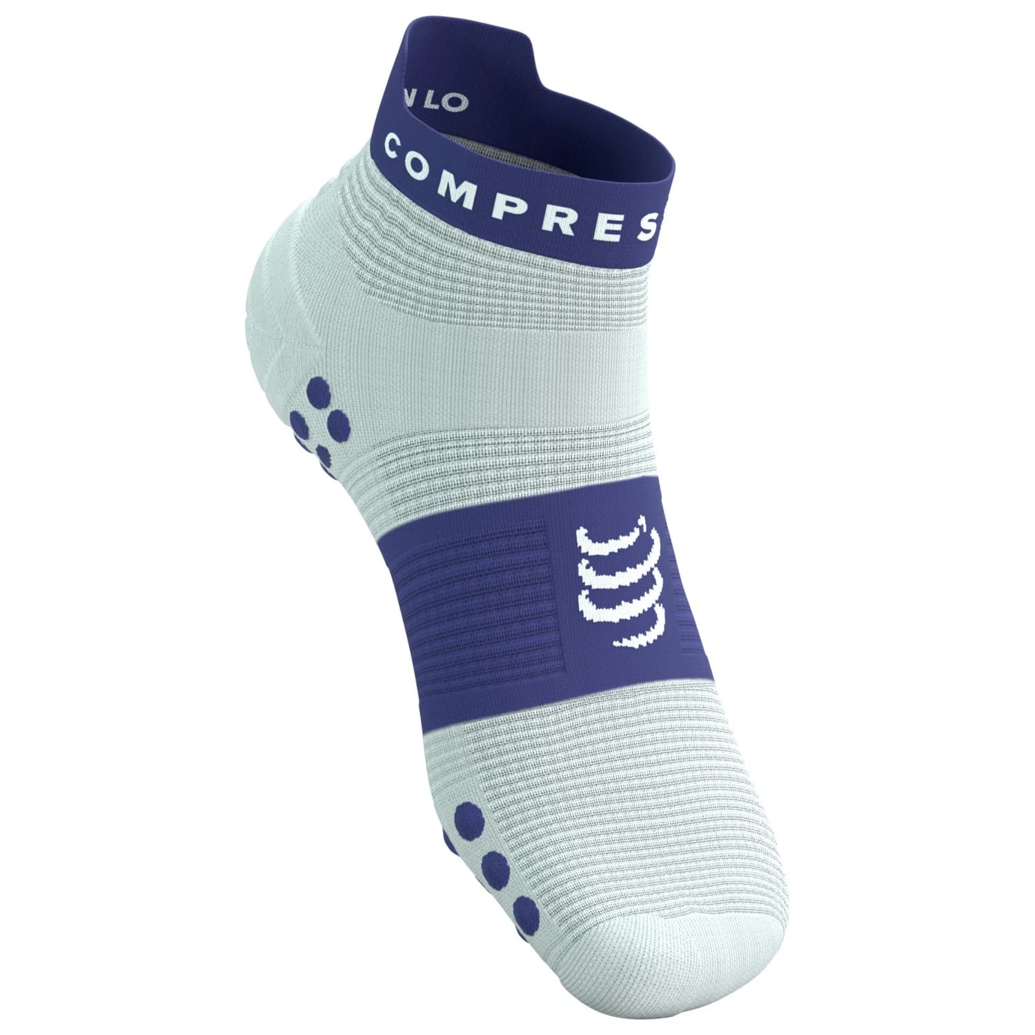 Чорапи за бягане Compressport Pro Racing Socks V4.0 Run Low Running socks - Star White / Orient Blue