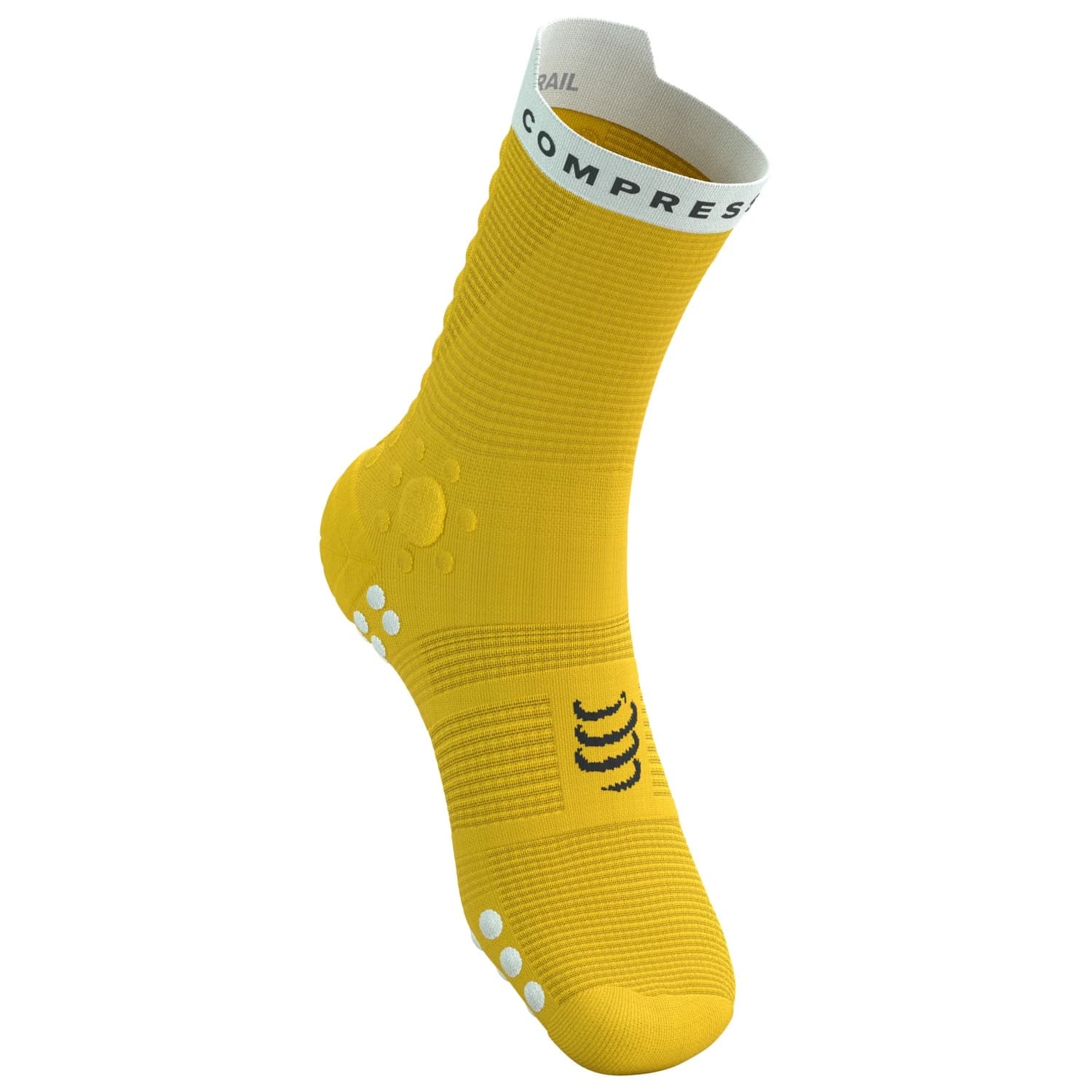 Чорапи за бягане Compressport Pro Racing Socks V4.0 Trail Running socks - Lemon / White