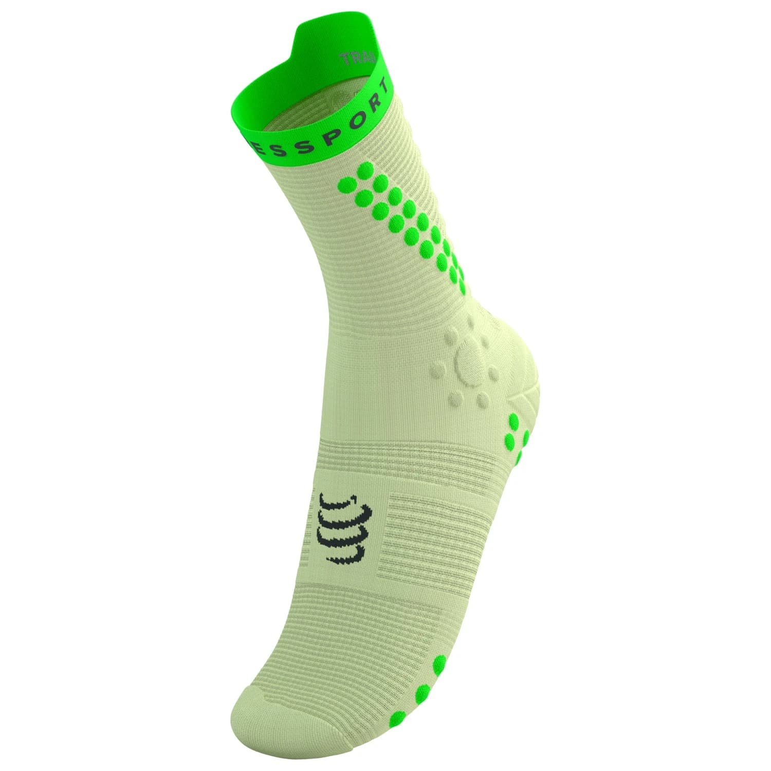 Чорапи за бягане Compressport Pro Racing Socks V4.0 Trail Running socks - Lime / Neon Green
