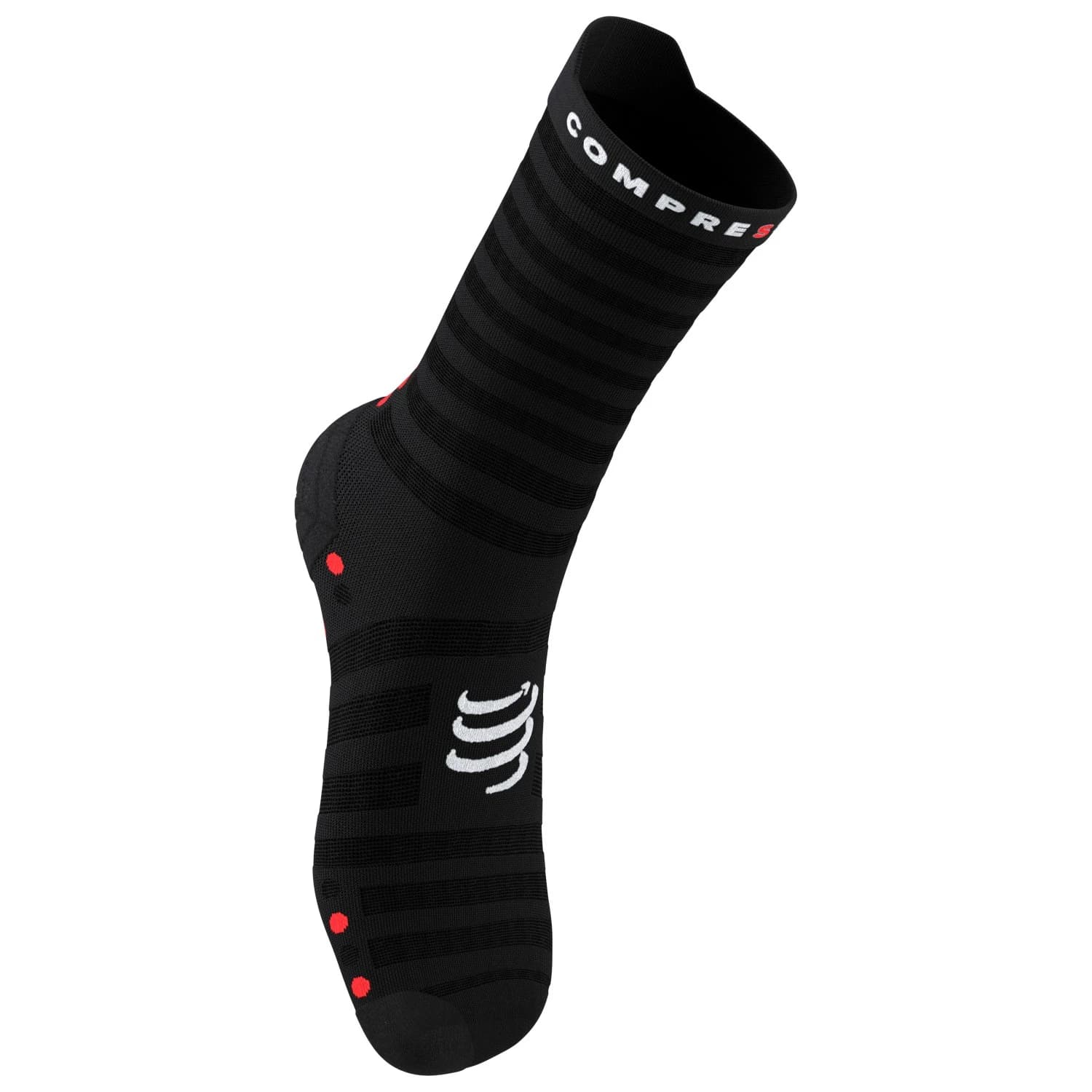 Чорапи за бягане Compressport Pro Racing Socks V4.0 Ultralight Run High Running socks - Black / Red