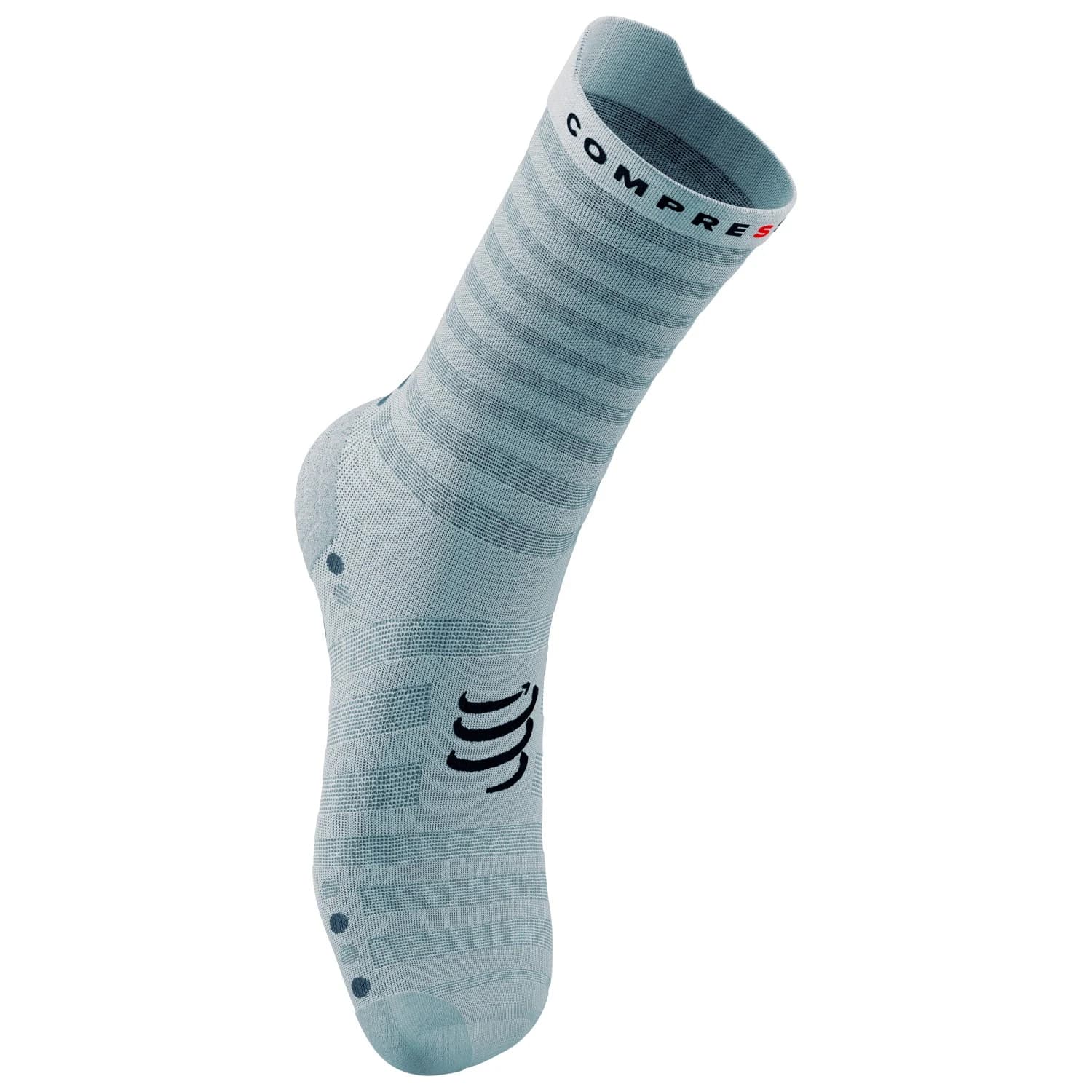 Чорапи за бягане Compressport Pro Racing Socks V4.0 Ultralight Run High Running socks - White / Alloy