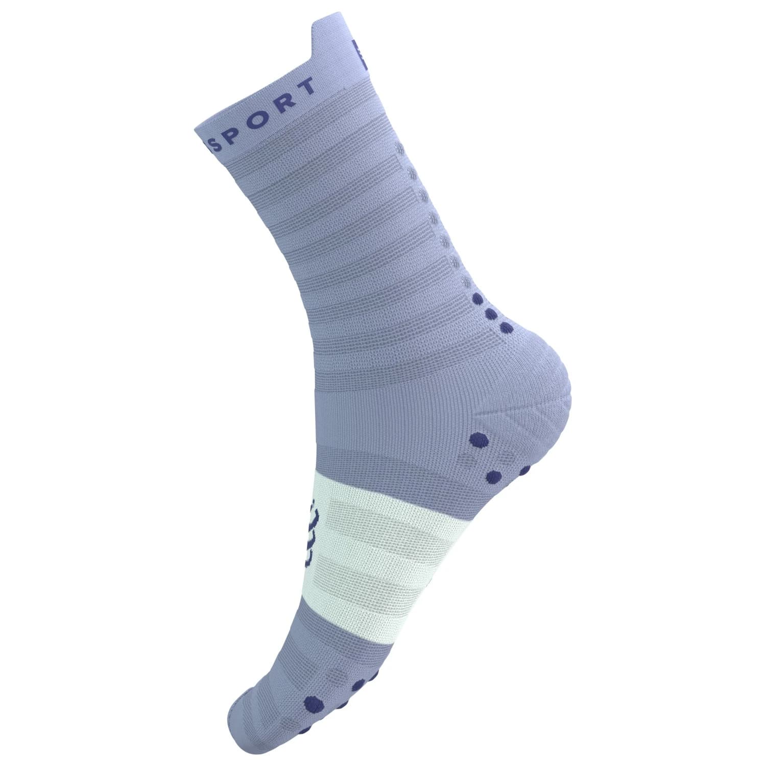 Чорапи за бягане Compressport Pro Racing Socks V4.0 Ultralight Run High Running socks - Lavender / White