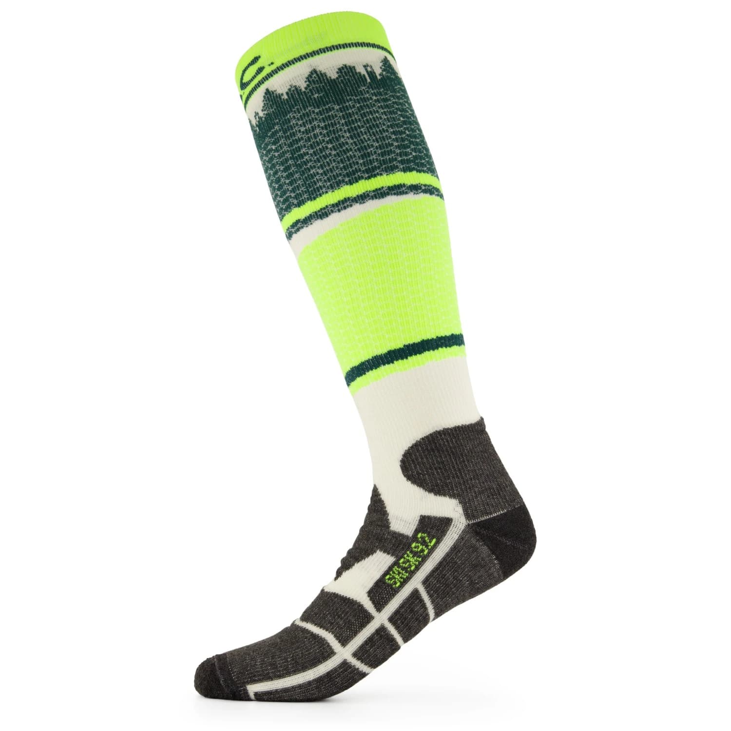 Ски чорапи P.A.C. SK 9.2 Merino Extra Warm Ski socks - White-Green