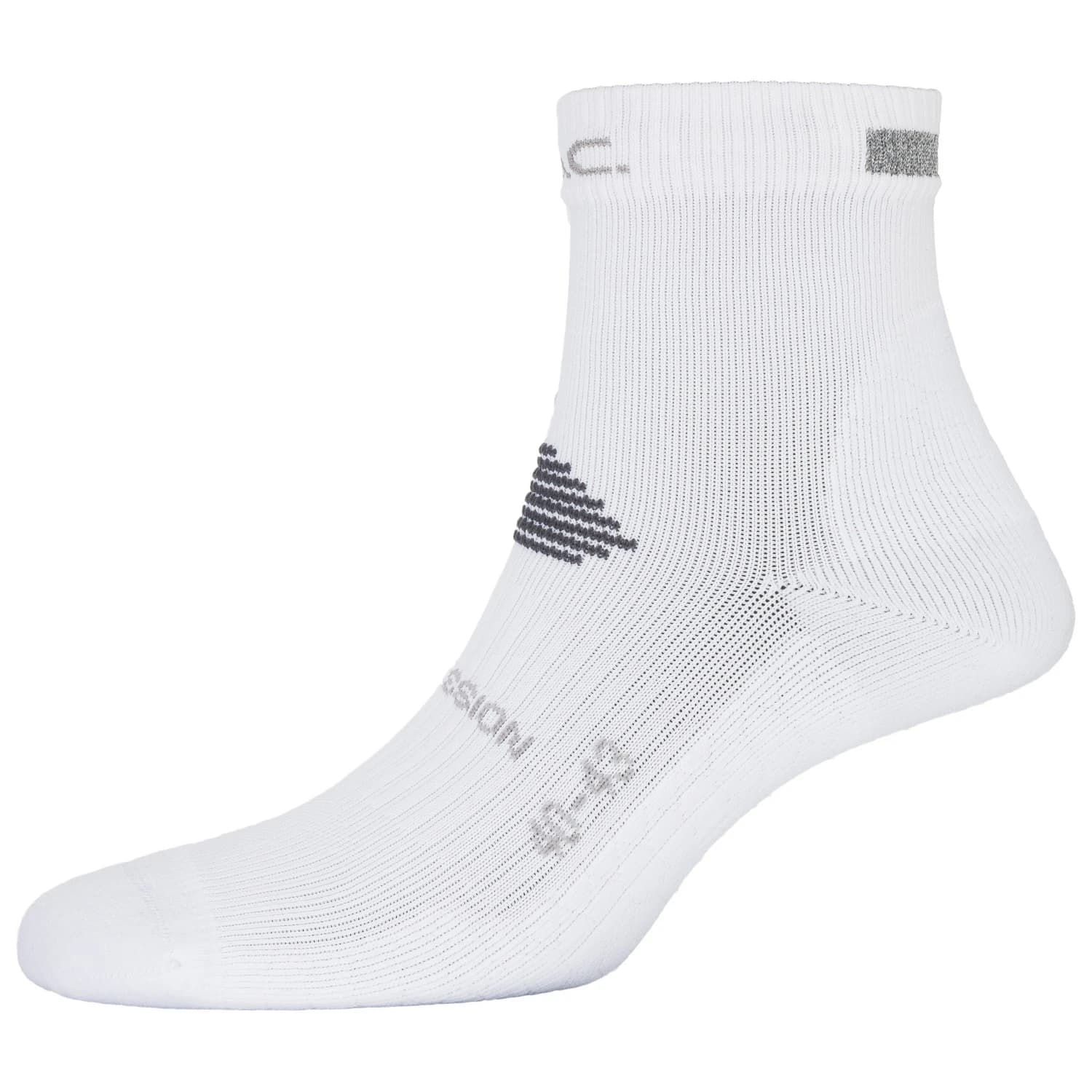 Мъжки чорапи за бягане P.A.C. 6.2 Running Reflective Pro Mid Compression Running socks - White / White