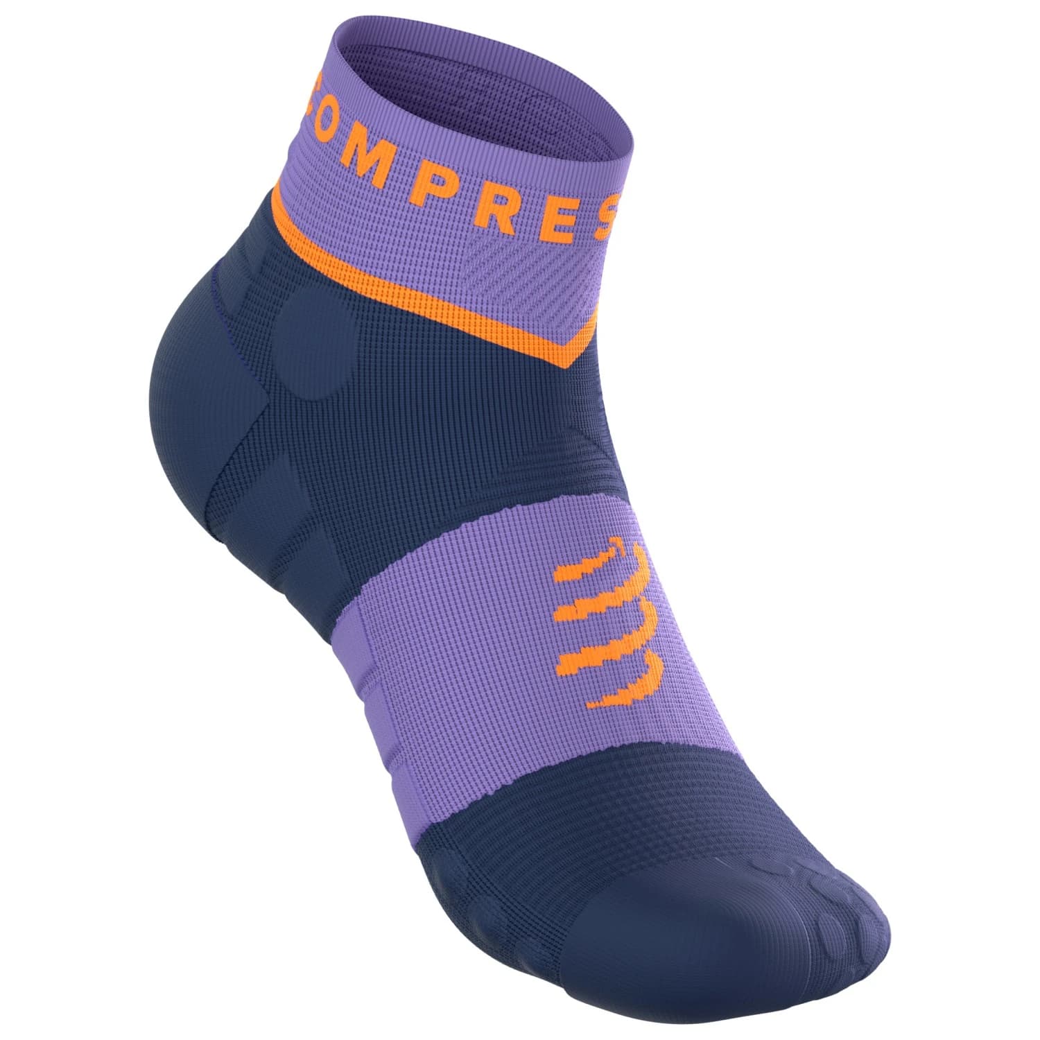 Чорапи за бягане Compressport Ultra Trail Low Socks Running socks - Aster Purple / Peacoat / Apricot