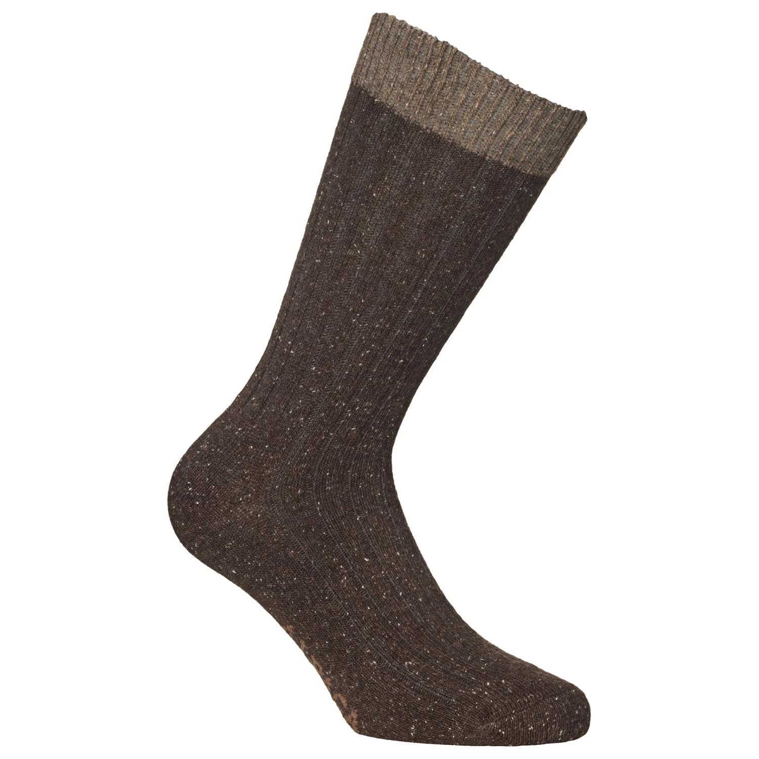 Спортни чорапи Alpacasocks&Co Merino Silk Rib Crew Sports socks - Dark Brown-Dark Tan