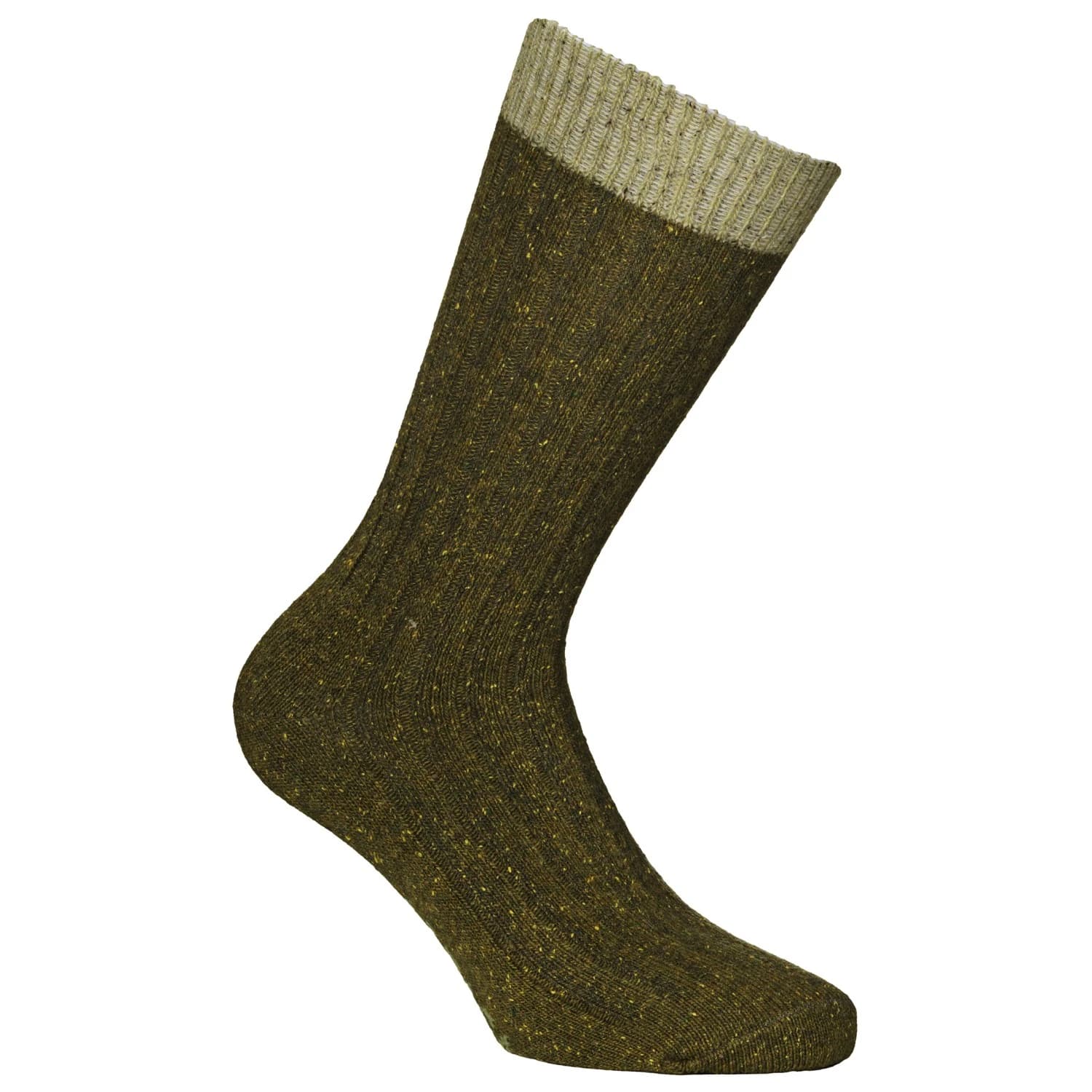 Спортни чорапи Alpacasocks&Co Merino Silk Rib Crew Sports socks - Khaki Green-Light Green