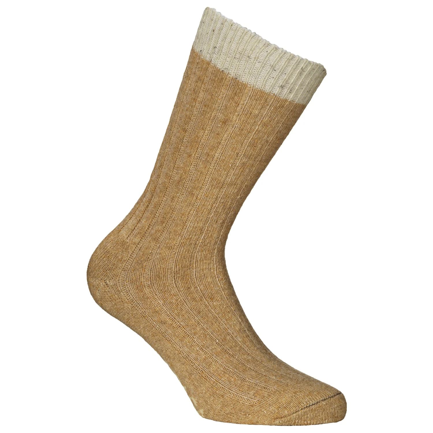 Спортни чорапи Alpacasocks&Co Merino Silk Rib Crew Sports socks - Tan-Offwhite