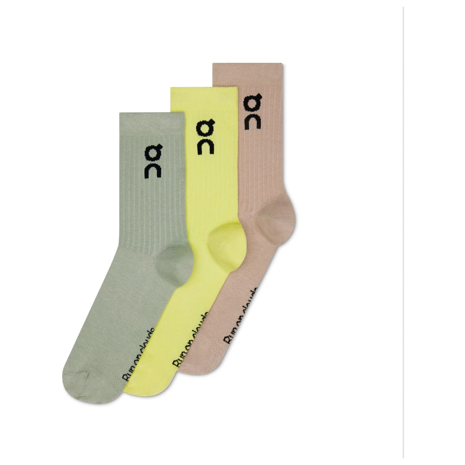 Спортни чорапи On Logo Sock High 3-Pack Sports socks - Lemonade / Tin