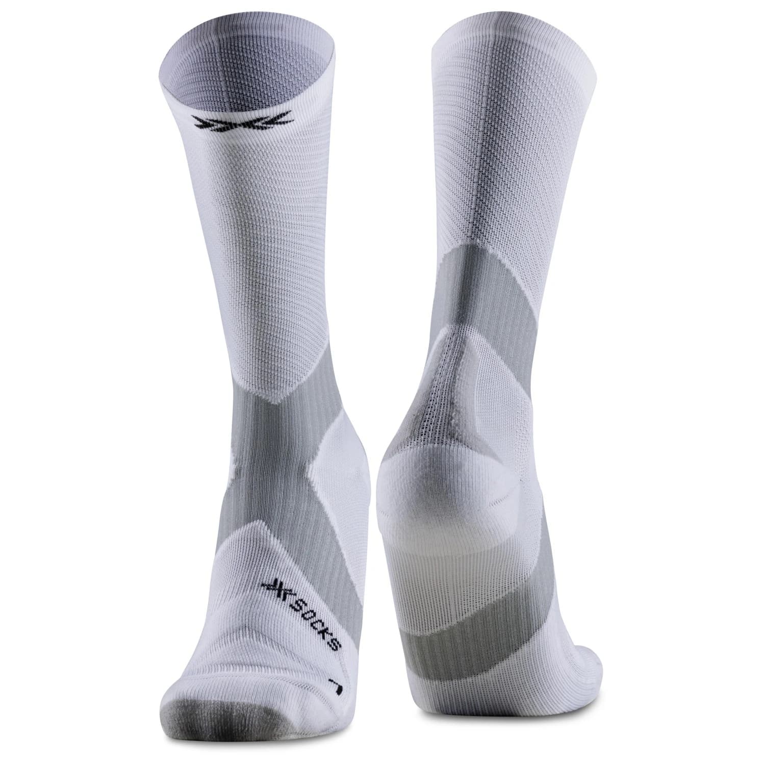 Чорапи за колоездене X-Socks Bike Expert Crew Cycling socks - Arctic White / Pearl Grey