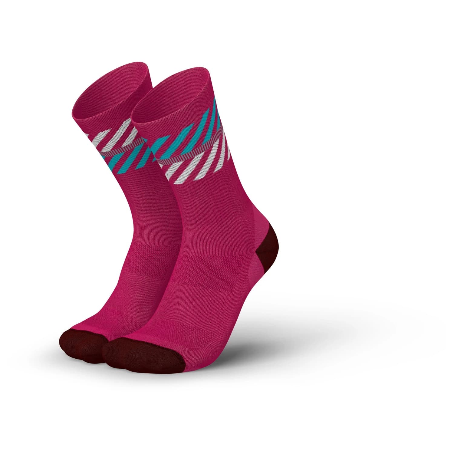 Чорапи за бягане INCYLENCE Merino Light Lanes Running socks - Geranio Cyan