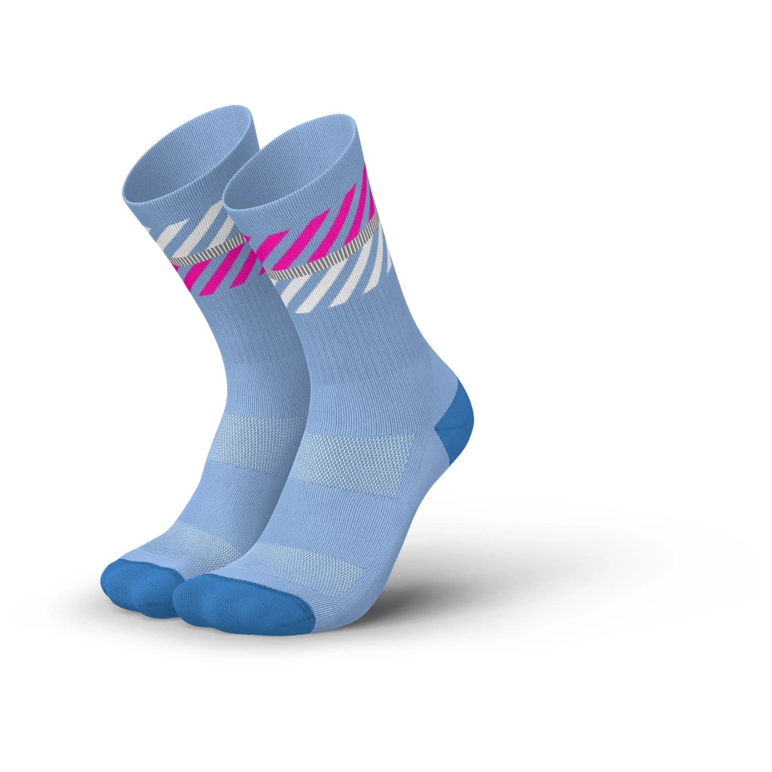 Чорапи за бягане INCYLENCE Merino Light Lanes Running socks - Water Pink