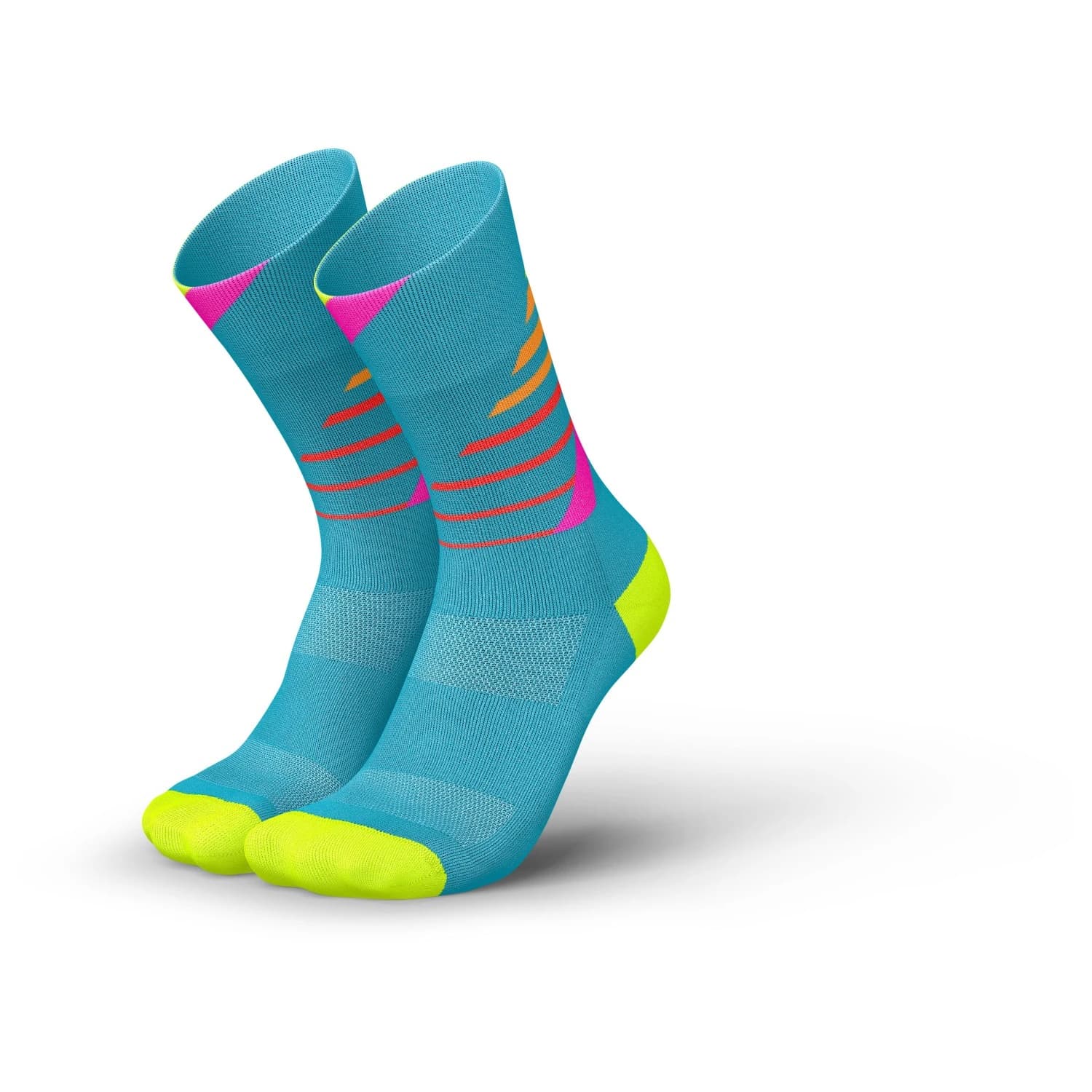 Чорапи за бягане INCYLENCE Running Ladders Running socks - Blue Pink