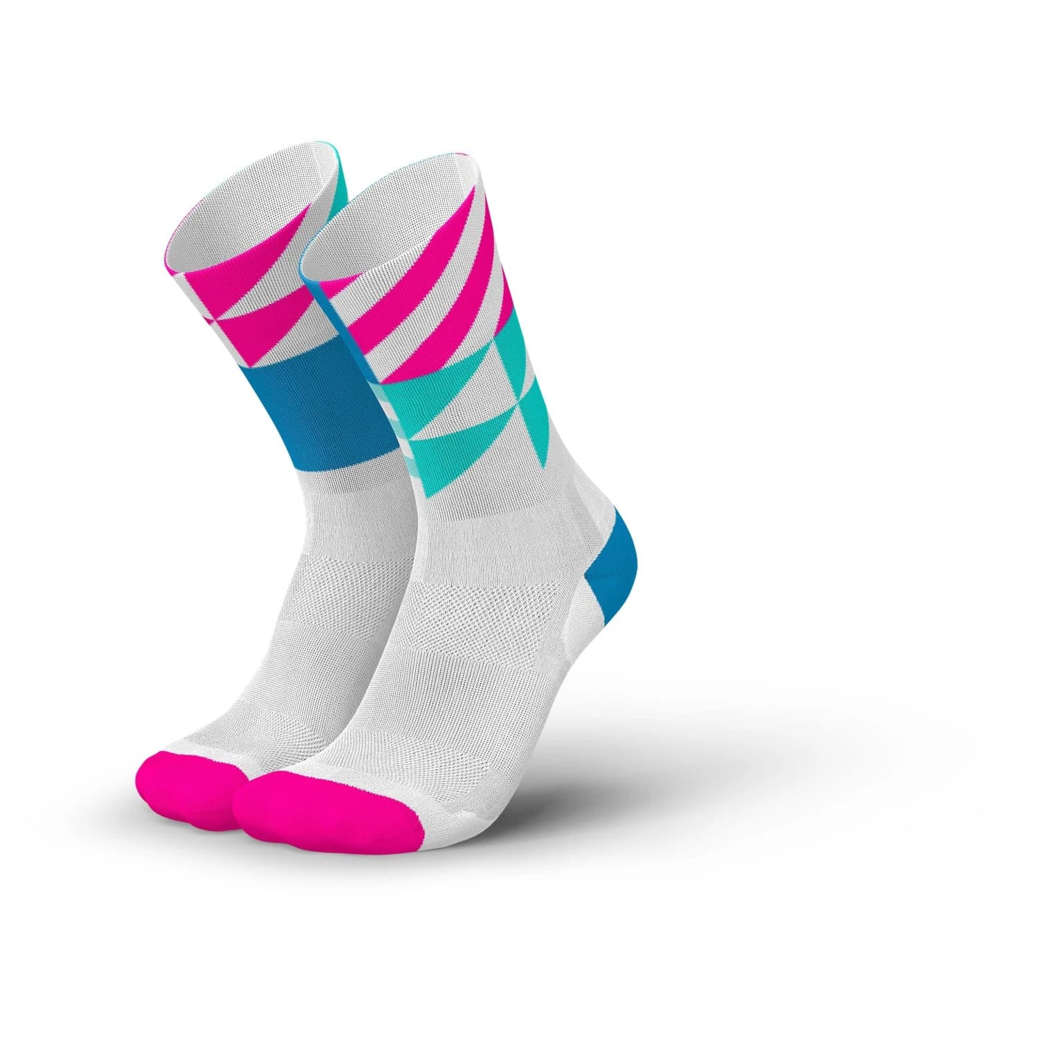 Чорапи за бягане INCYLENCE Ultralight Elements Running socks - White Blue Pink