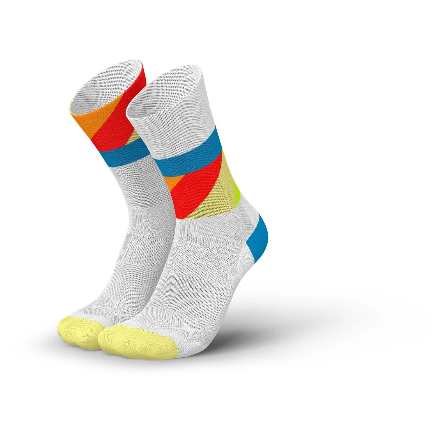 Чорапи за бягане INCYLENCE Ultralight Strides Running socks - White Blue Inferno