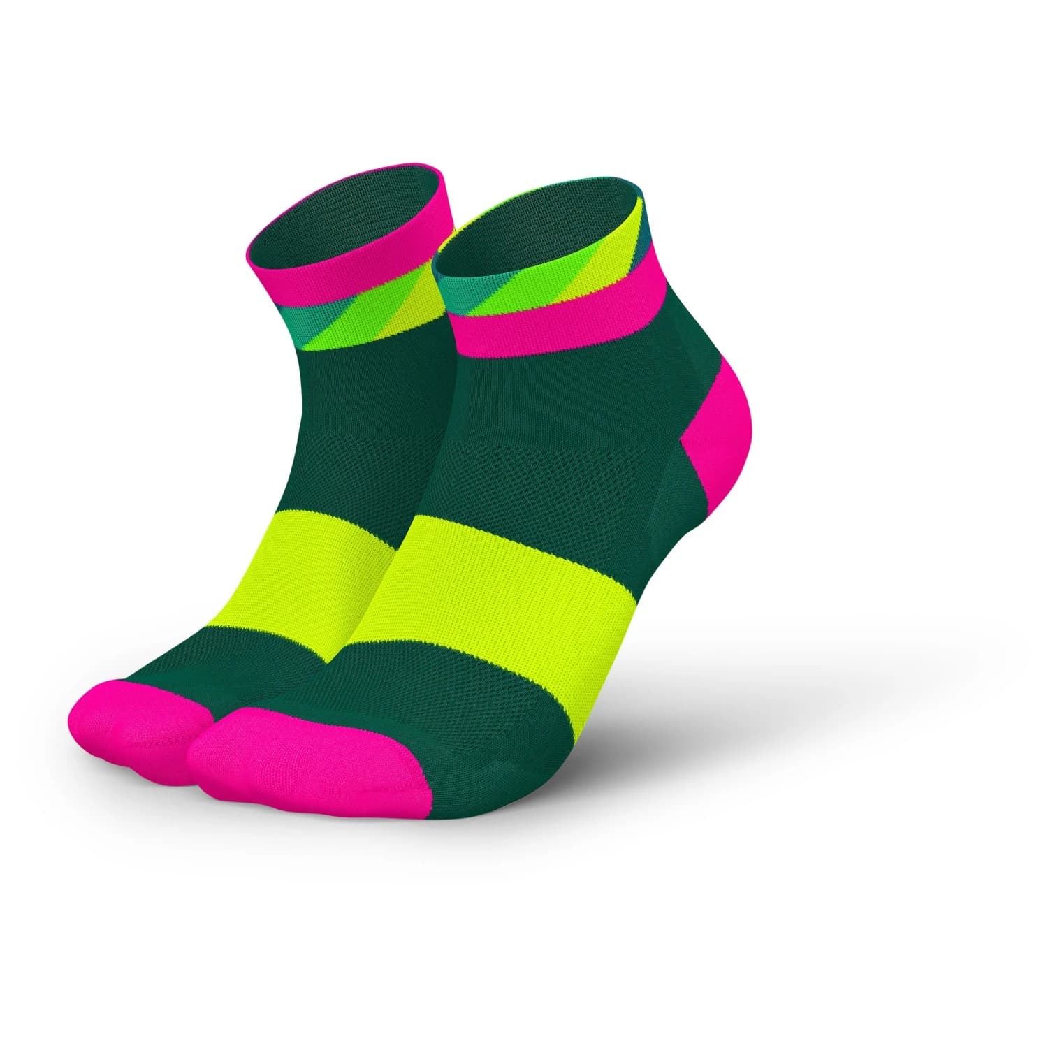 Чорапи за бягане INCYLENCE Ultralight Strides Short Running socks - Petrol Pink