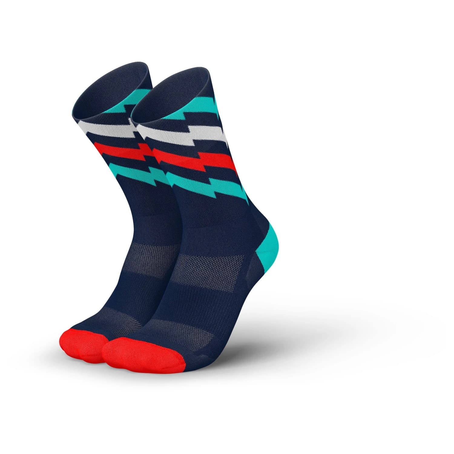 Чорапи за бягане INCYLENCE Ultralight Waves Running socks - Tricolore