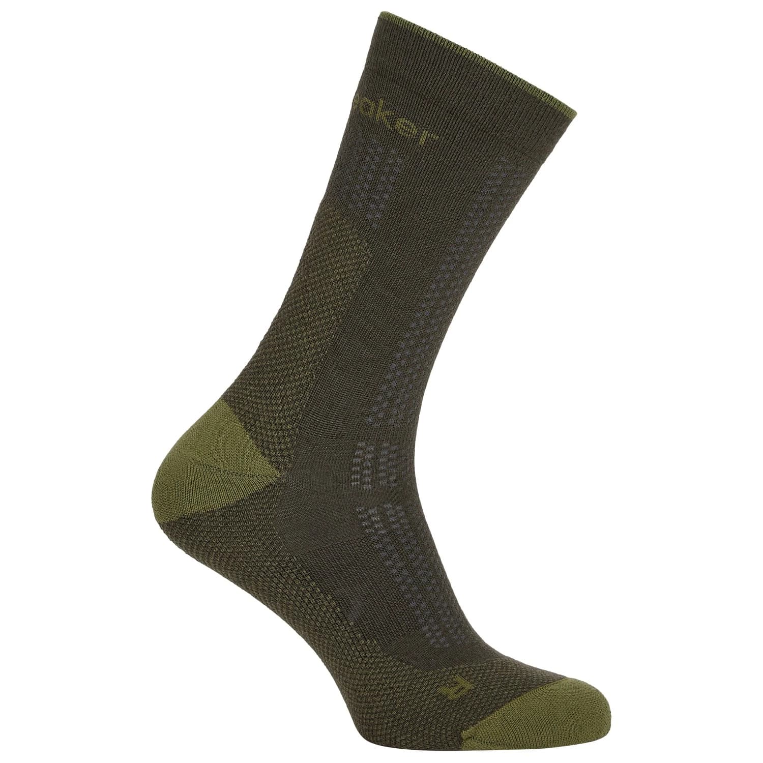 Мъжки туристически чорапи Icebreaker Merino Hike+ Ultralight Crew Walking socks - Dark Loden / Sphagnum