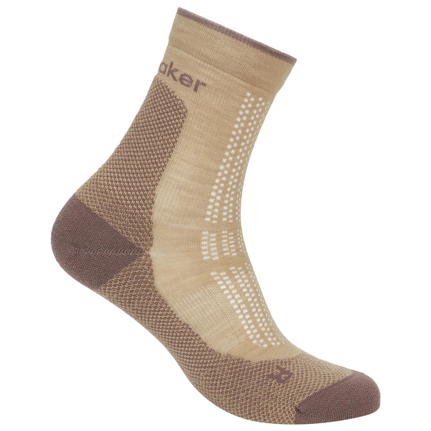 Дамски туристически чорапи Icebreaker Women's Merino Hike+ Ultralight Quarter Walking socks - Pink Quartz / Porcini