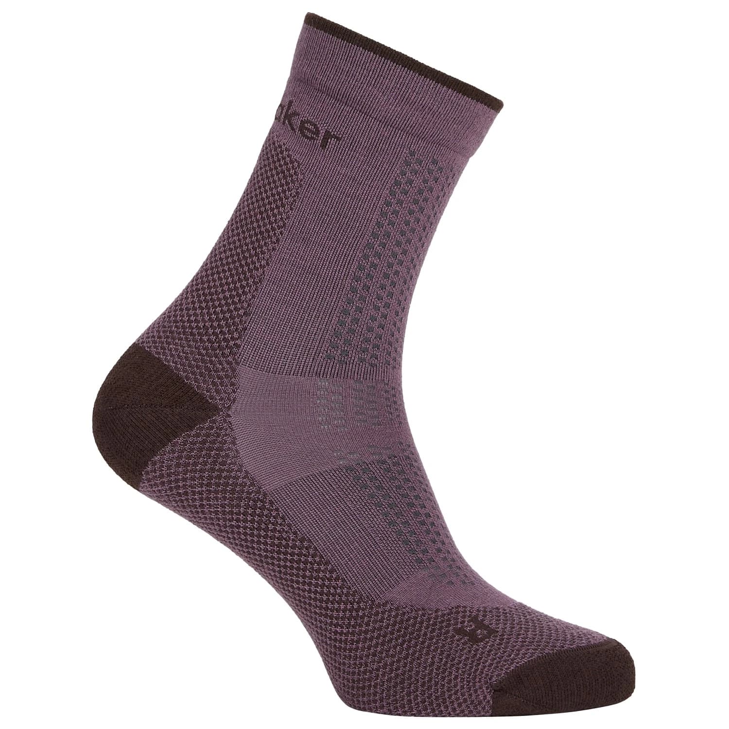 Дамски туристически чорапи Icebreaker Women's Merino Hike+ Ultralight Quarter Walking socks - Grey Plum / Bittersweet