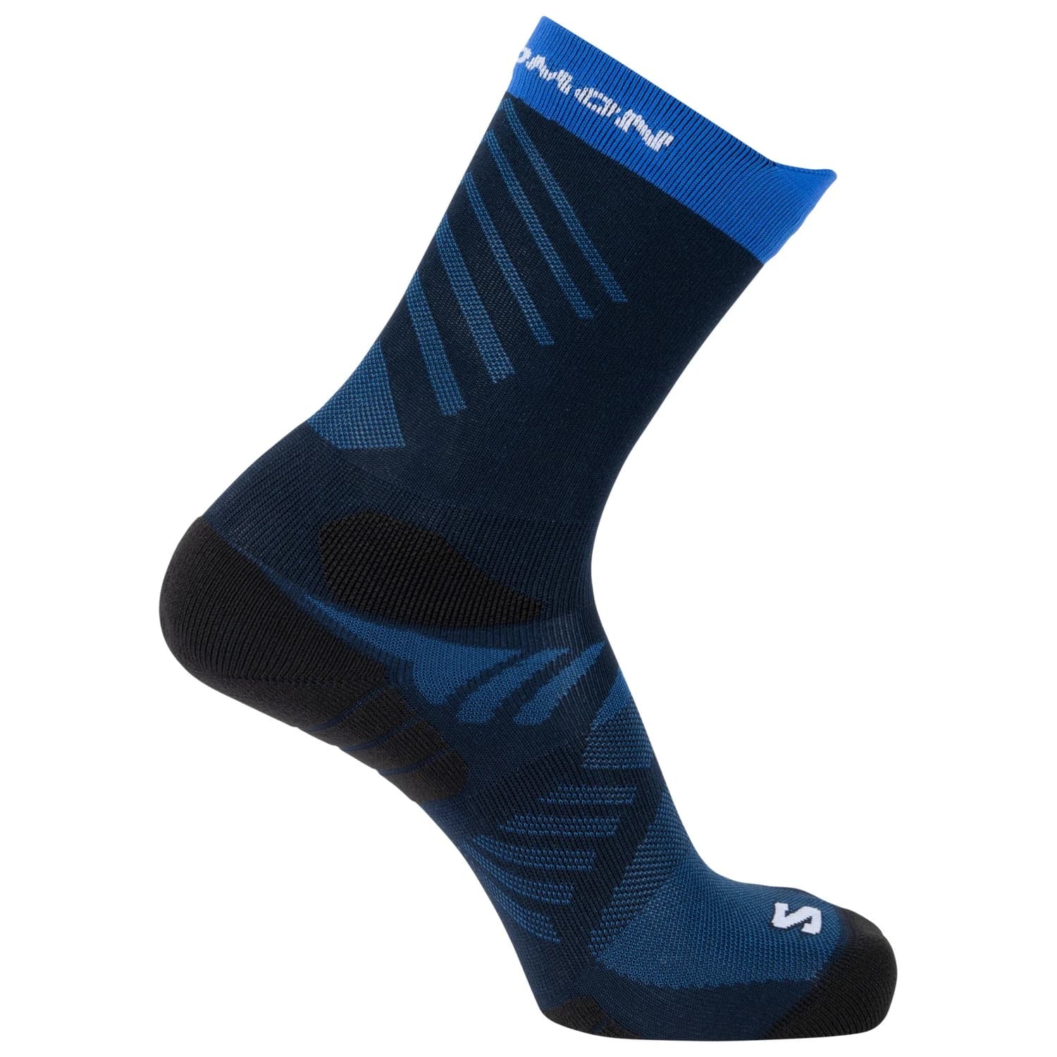 Чорапи за бягане Salomon Aero Crew Running socks - Maritime Blue / Bluing / White