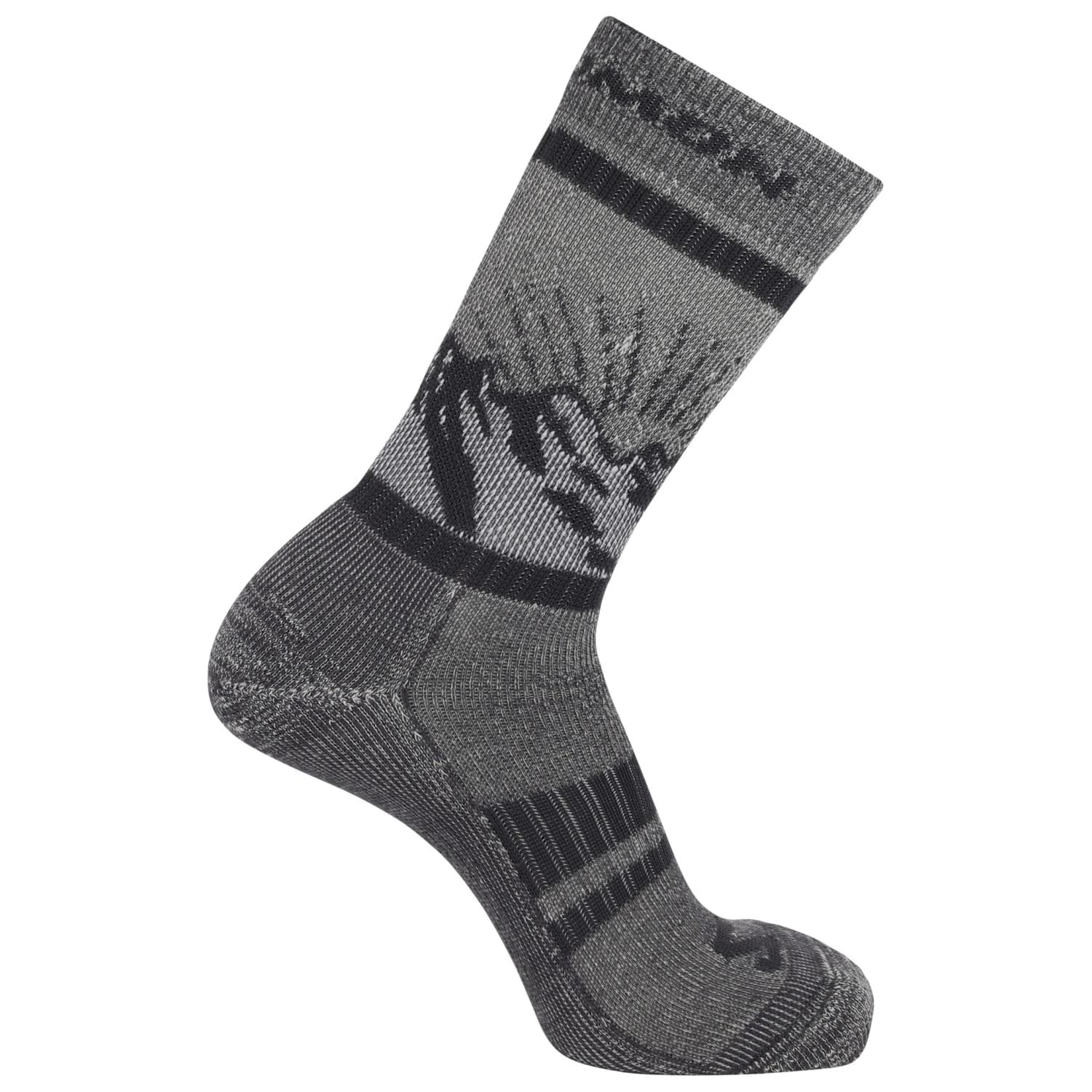 Туристически чорапи Salomon Retro Wool Crew Walking socks - Black / Asphalt