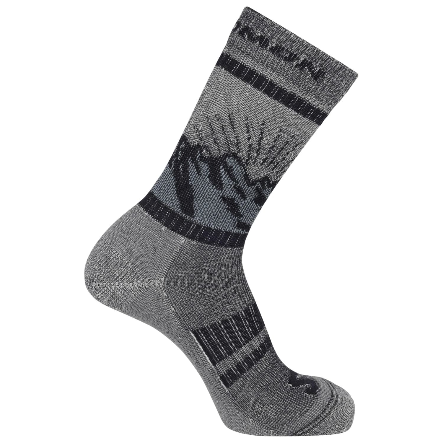 Туристически чорапи Salomon Retro Wool Crew Walking socks - Carbon / Trooper