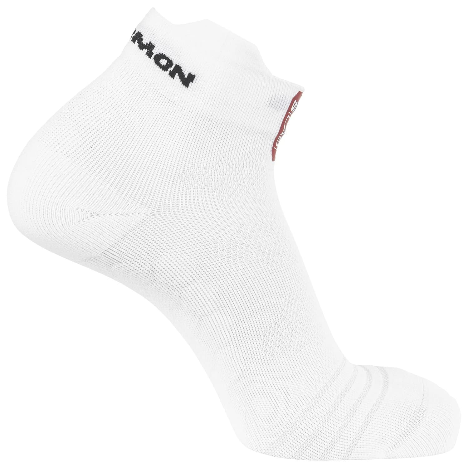 Чорапи за бягане Salomon S/Lab Glide Ankle Running socks - Vanilla Ice / Pompeian Red