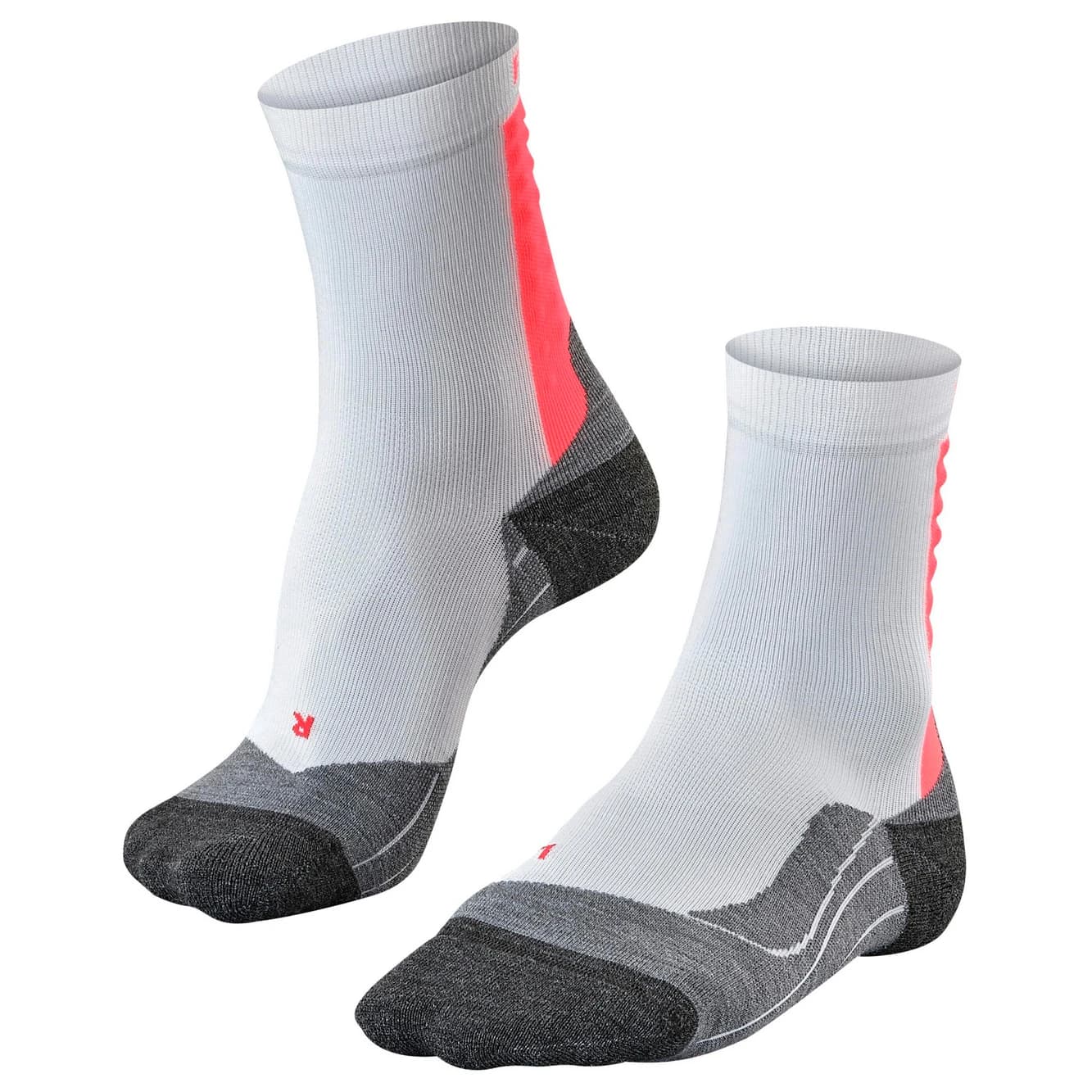 Дамски чорапи за бягане Falke Women's Achilles Running socks - White / Neon Red